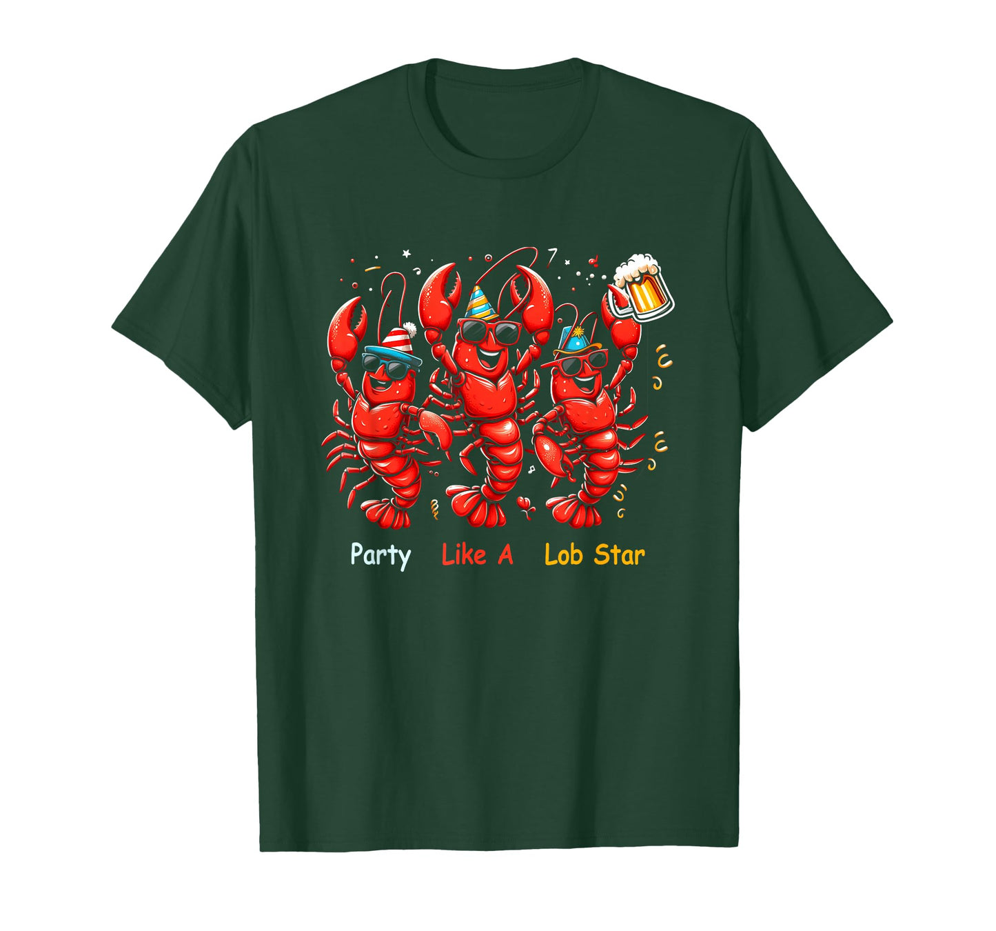 Party Like A Lob Star Funny Lobster Dancing Music Lovers T-Shirt