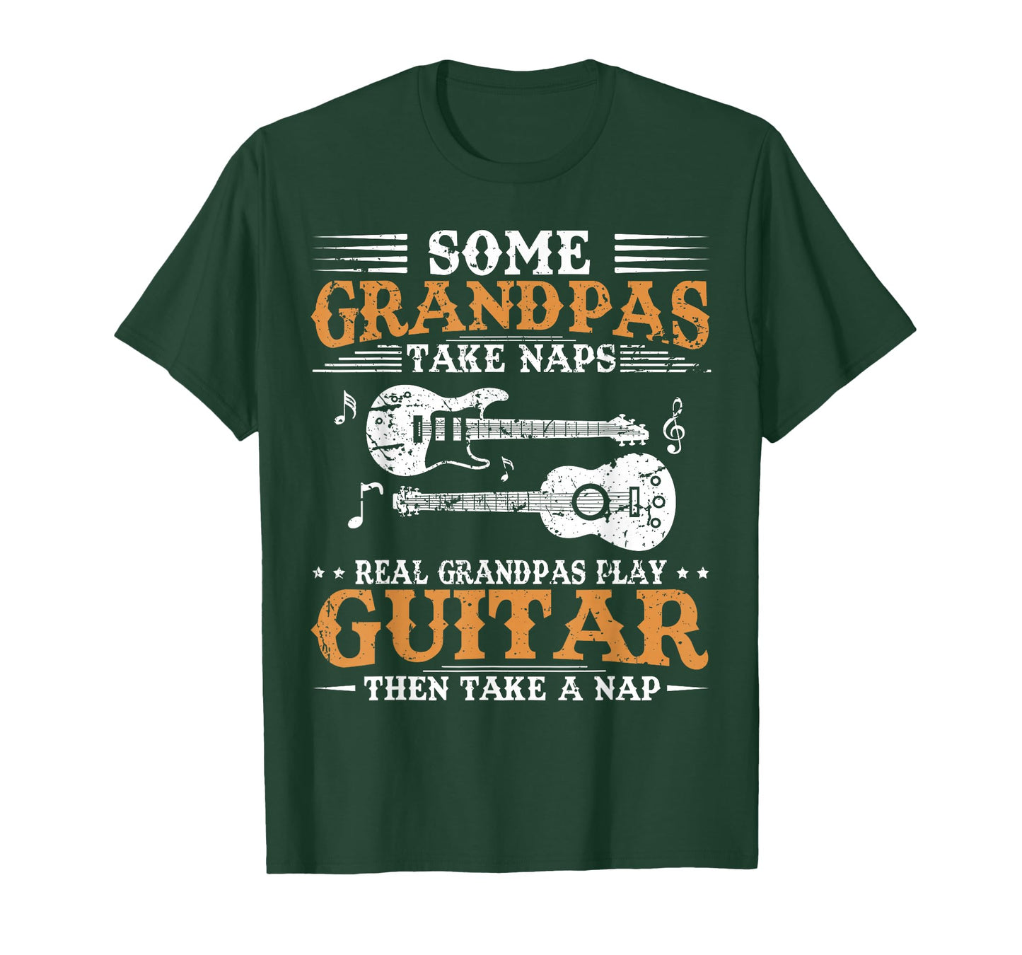 Real Grandpas Play Guitar Then Take Nap Funny Guitarist T-Shirt