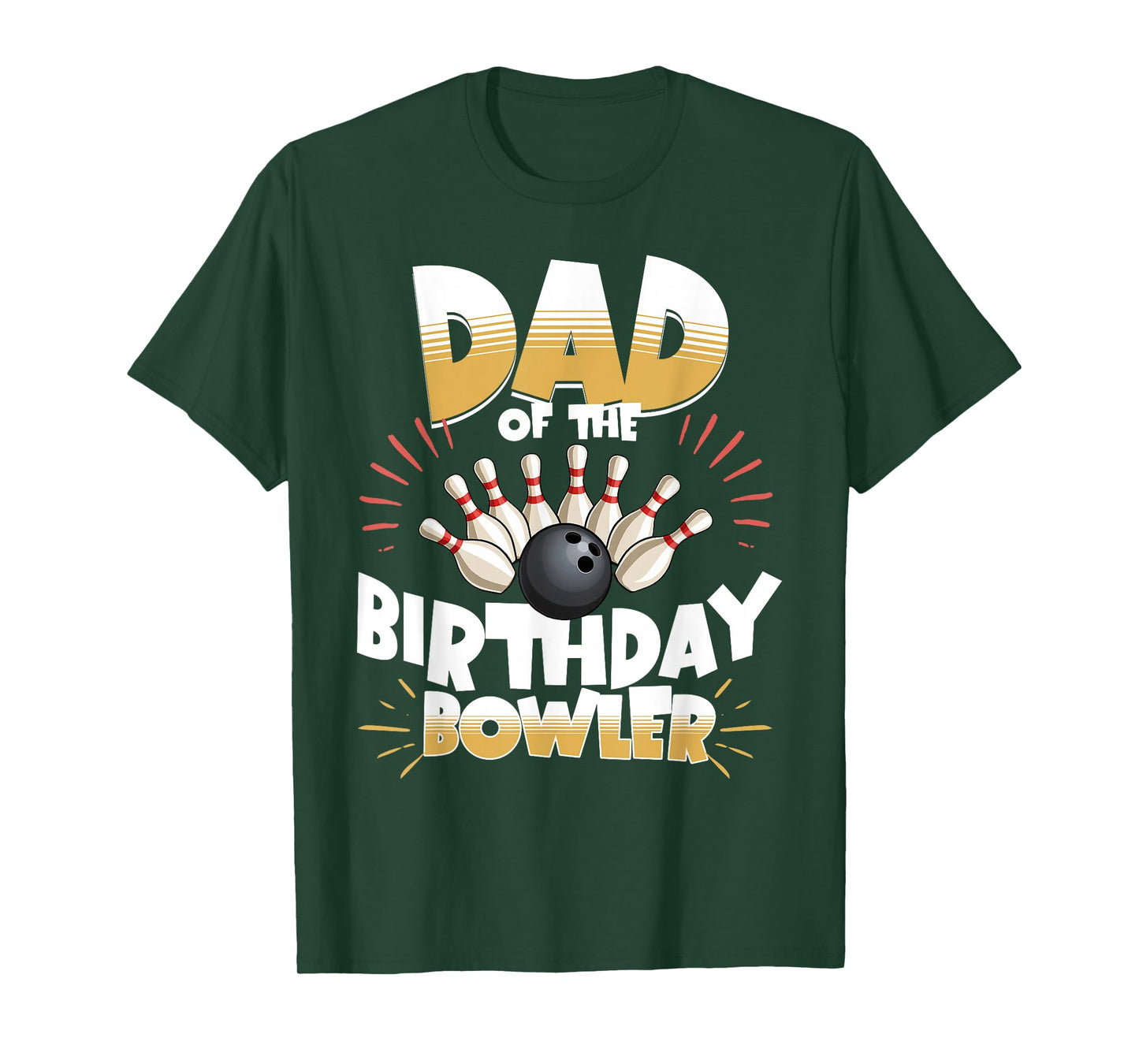 Bowling Party Kids Dad Of The Birthday Bowler Matching T-Shirt