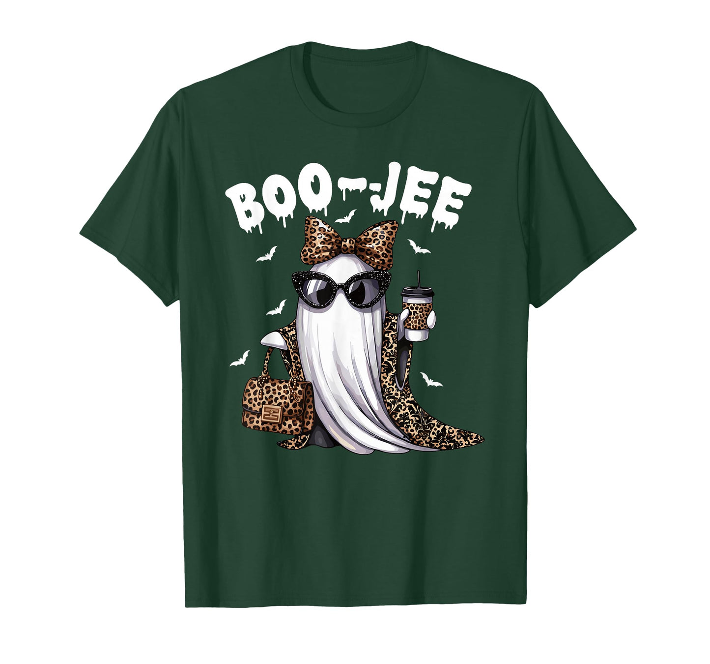 Boo JEE Ghost Shirt Spooky Vibes Halloween Boujee Women T-Shirt