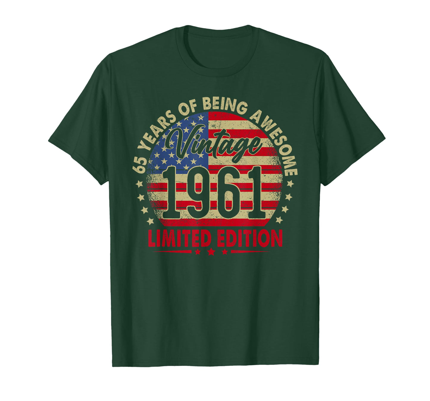 Vintage 1961 Limited Edition 65th Birthday 65 Years Old T-Shirt