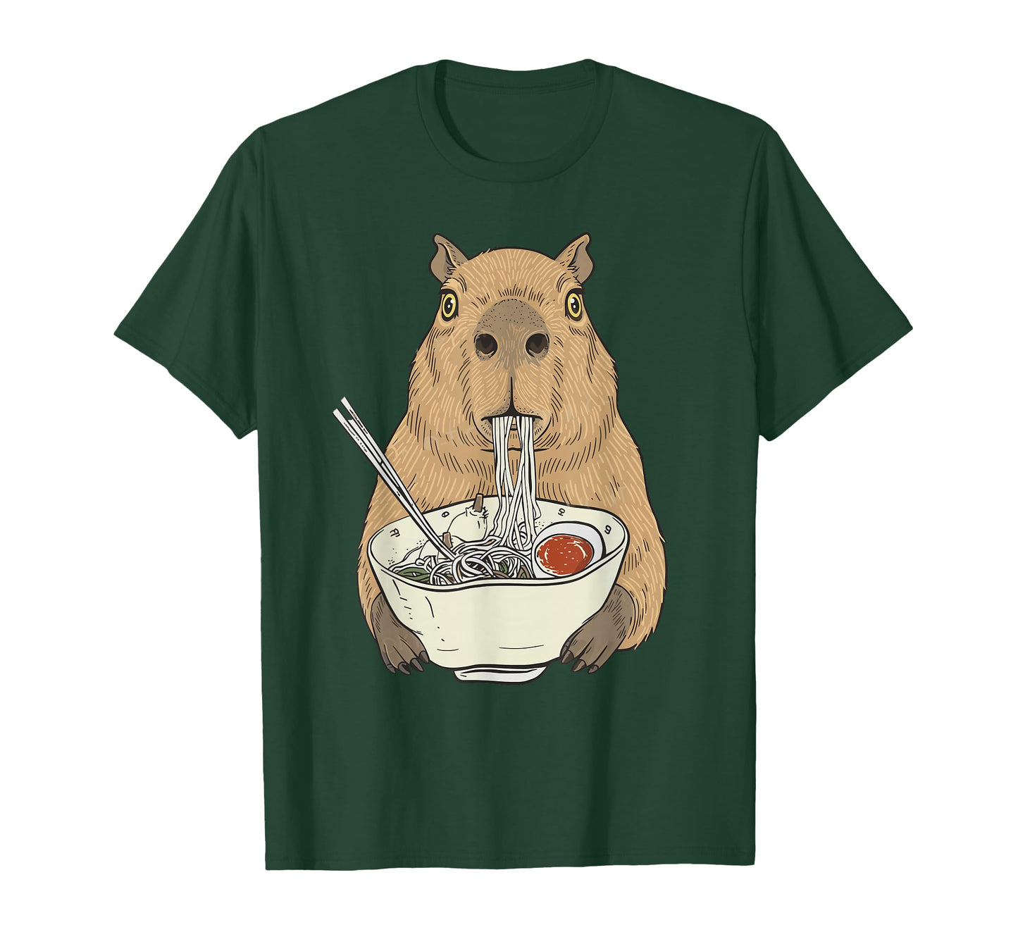 Capybara Ramen Japanese Funny Graphic Tee Kawaii Anime Gifts T-Shirt