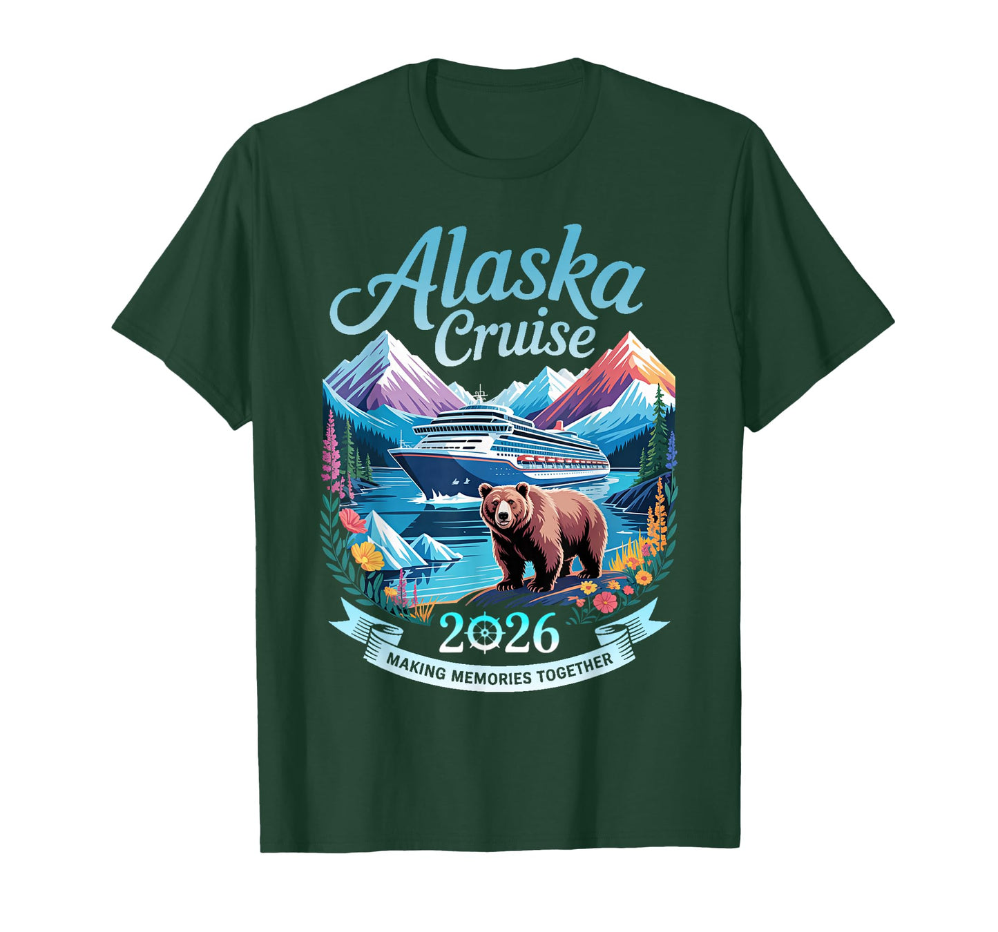 Funny Matching Family Friends and Group Alaska Cruise 2026 T-Shirt
