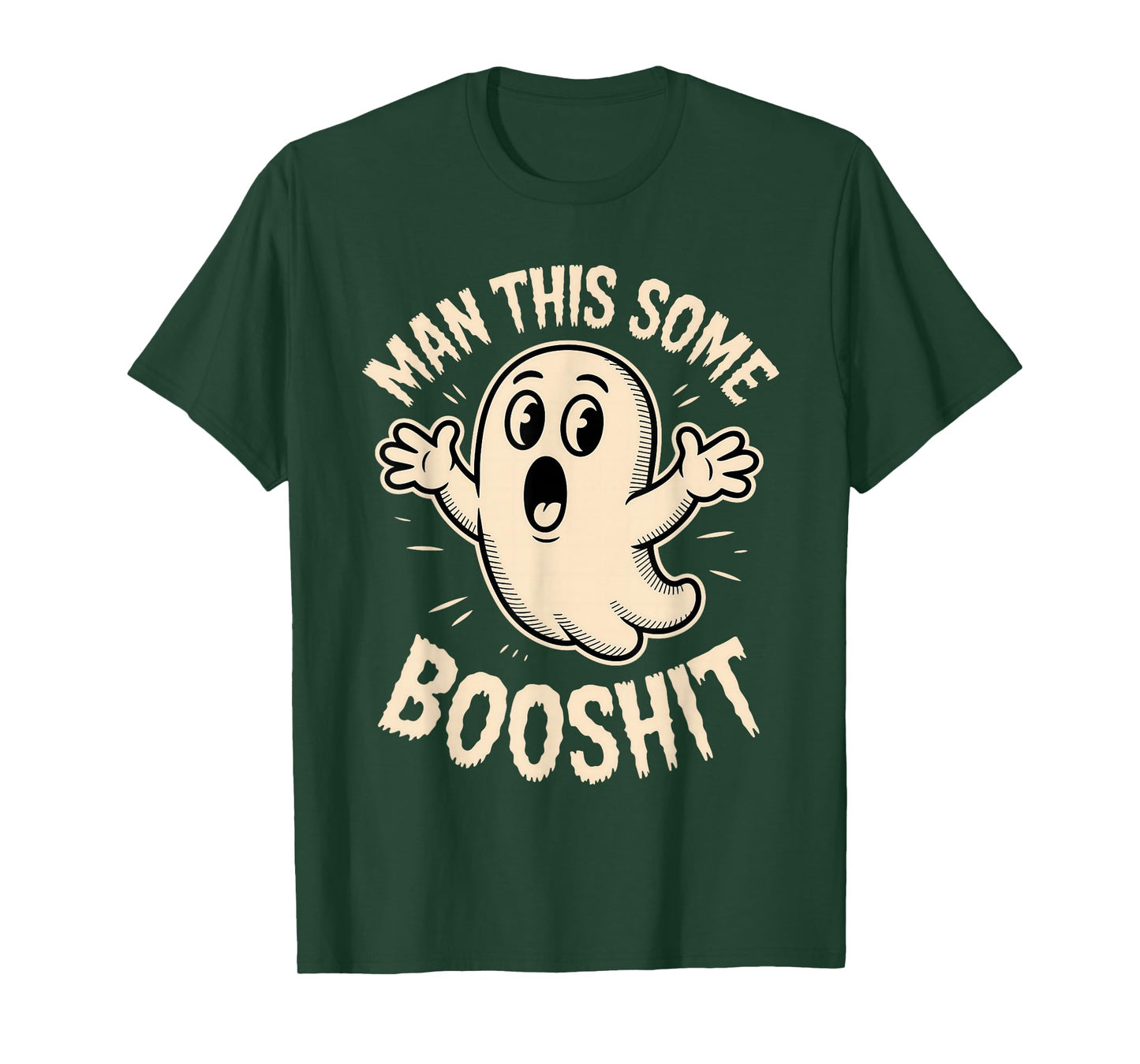 Ghost Man This Some Booshit Sarcastic Funny Spooky Halloween T-Shirt