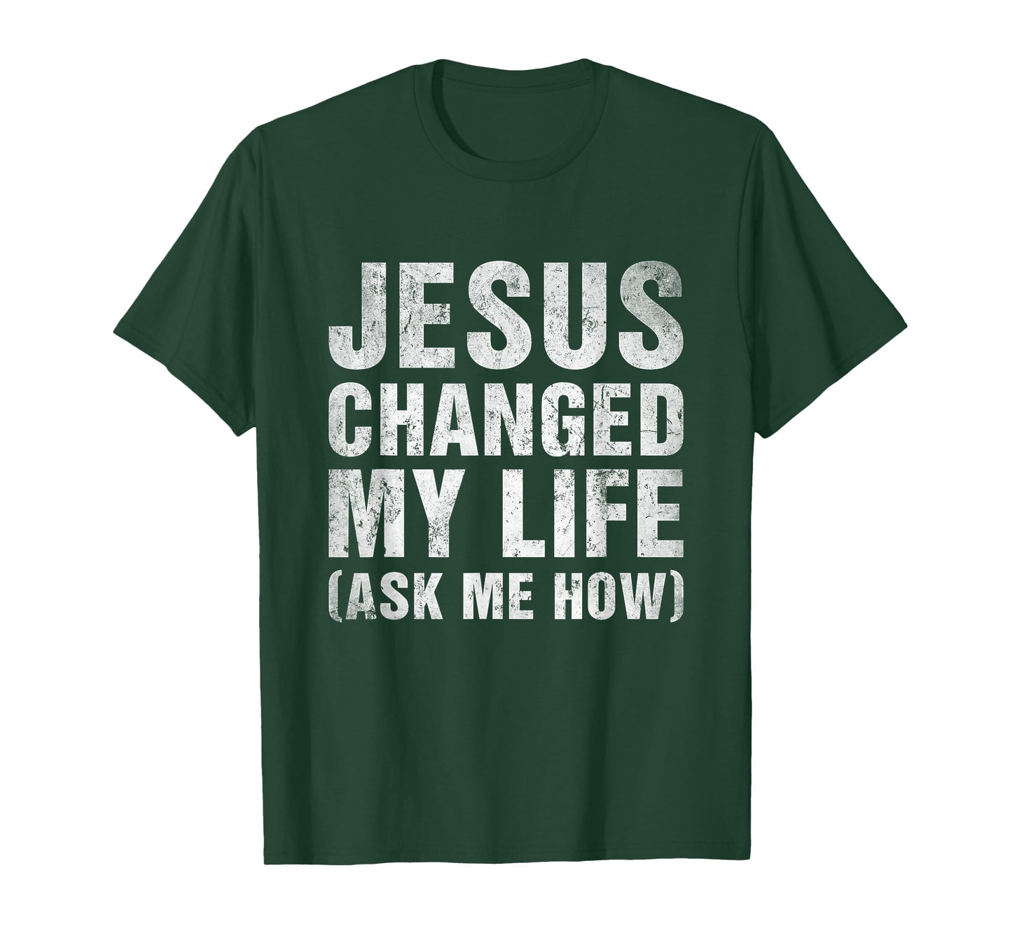 Jesus Changed My Life Ask Me How Christian Retro T-Shirt