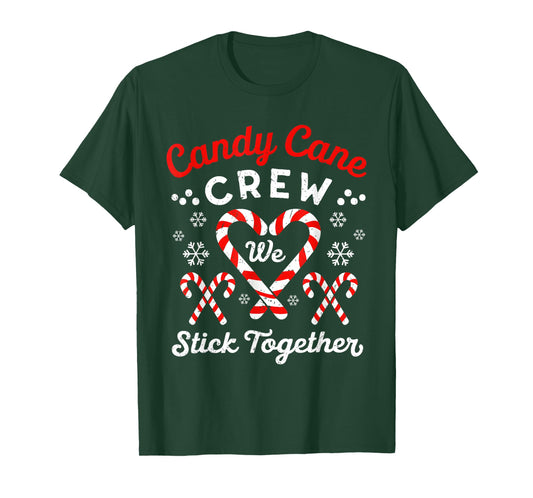 Christmas Candy Cane Heart Holiday Family Matching Pajama T-Shirt