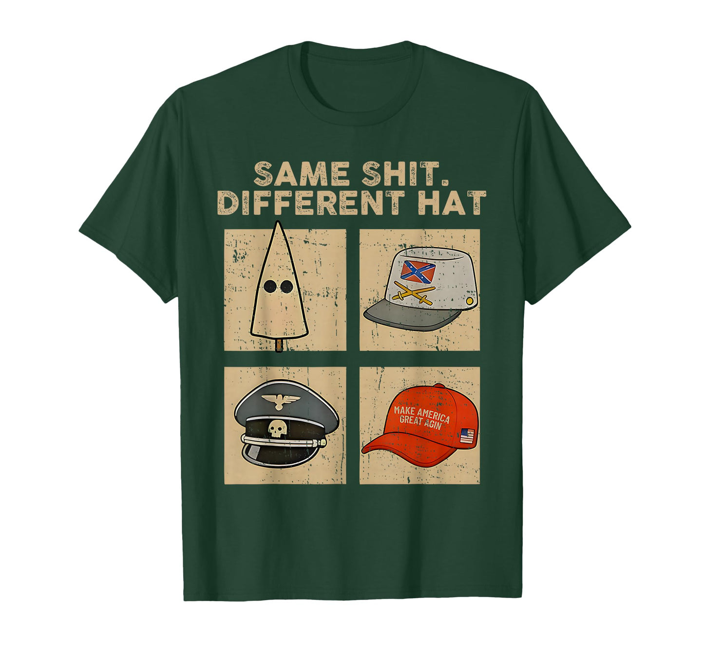 Same Shit Different Hat Retro Vintage Funny Jokes Men Women T-Shirt