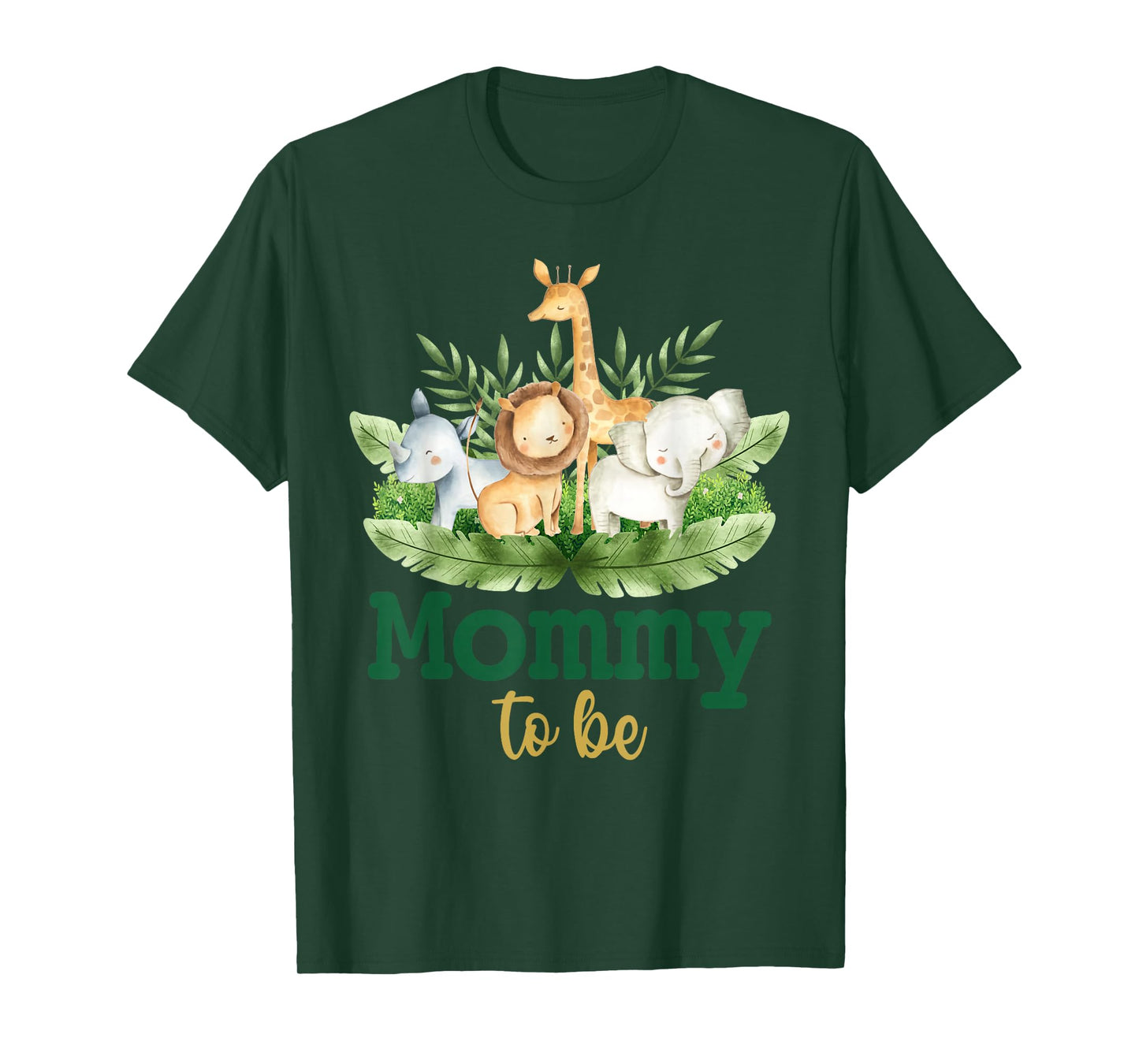 Soon To Be Mommy Jungle Animals Safari Baby Reveal T-Shirt