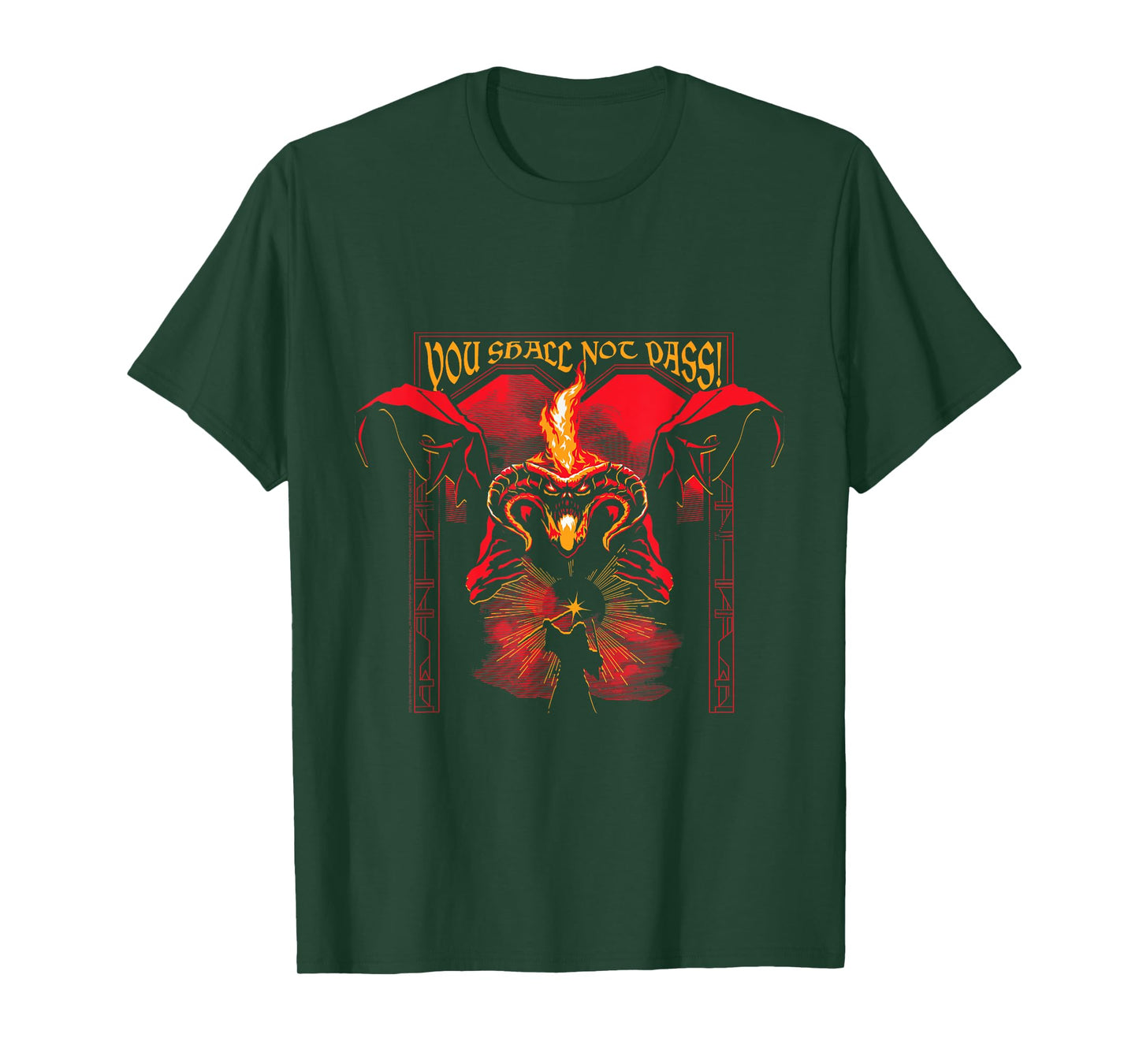 You Shall Not Pass Fantasy Wizard Art- THE LORD OF THE RINGS T-Shirt