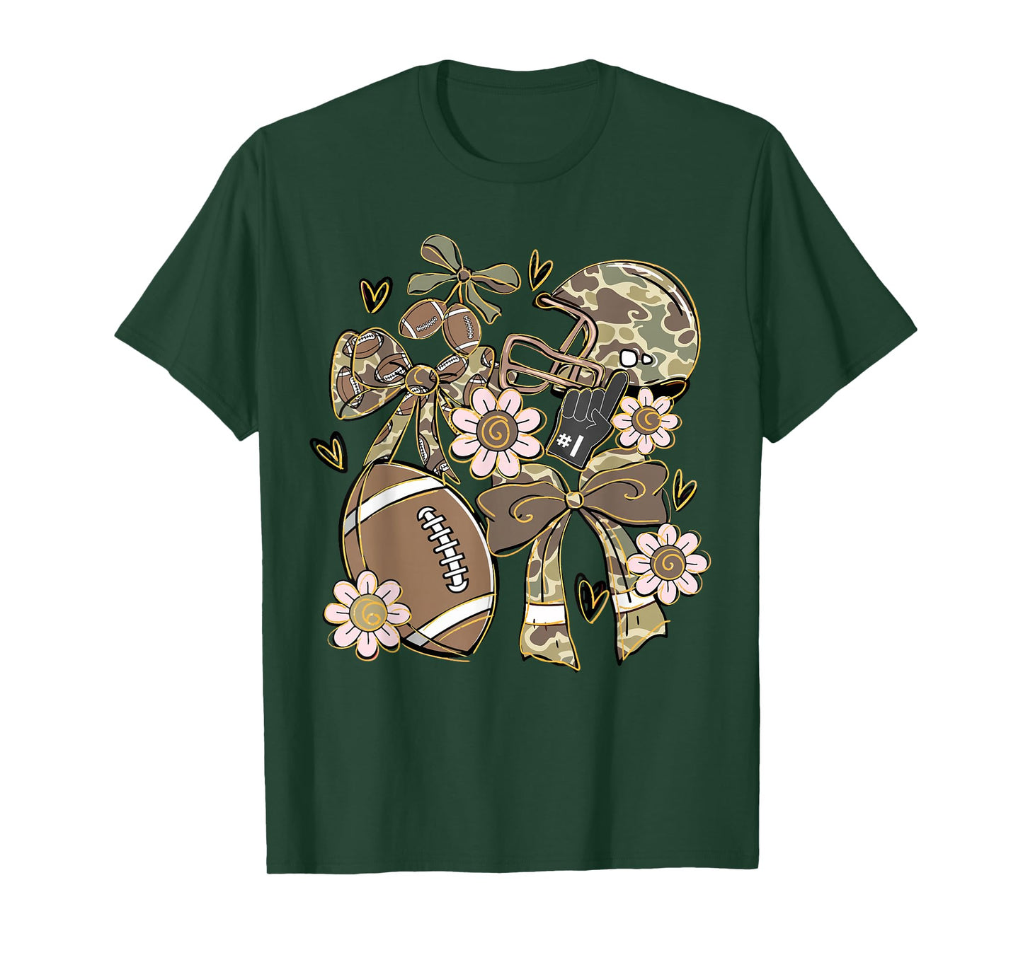 Camo Football Game Day Team Sports Jersey Uniform Men Women T-Shirt