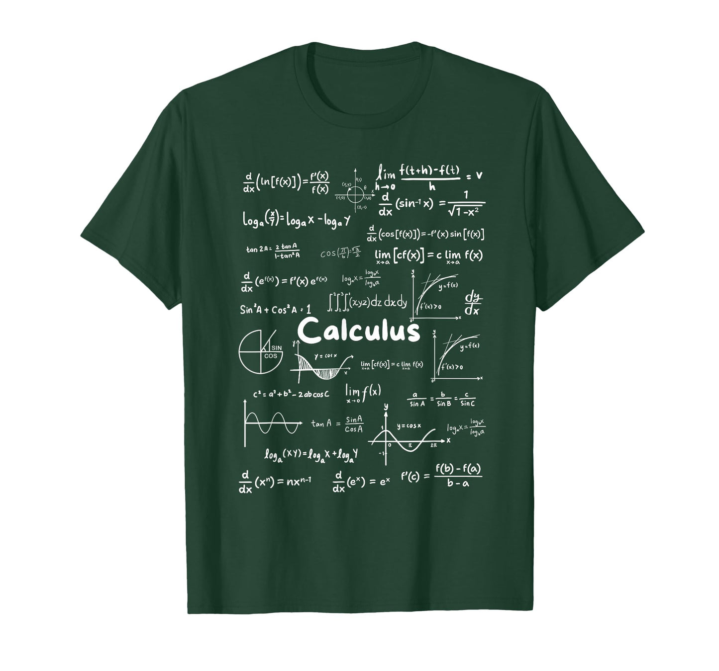Mastering Essential Calculus Formulas Math Genius Teacher T-Shirt