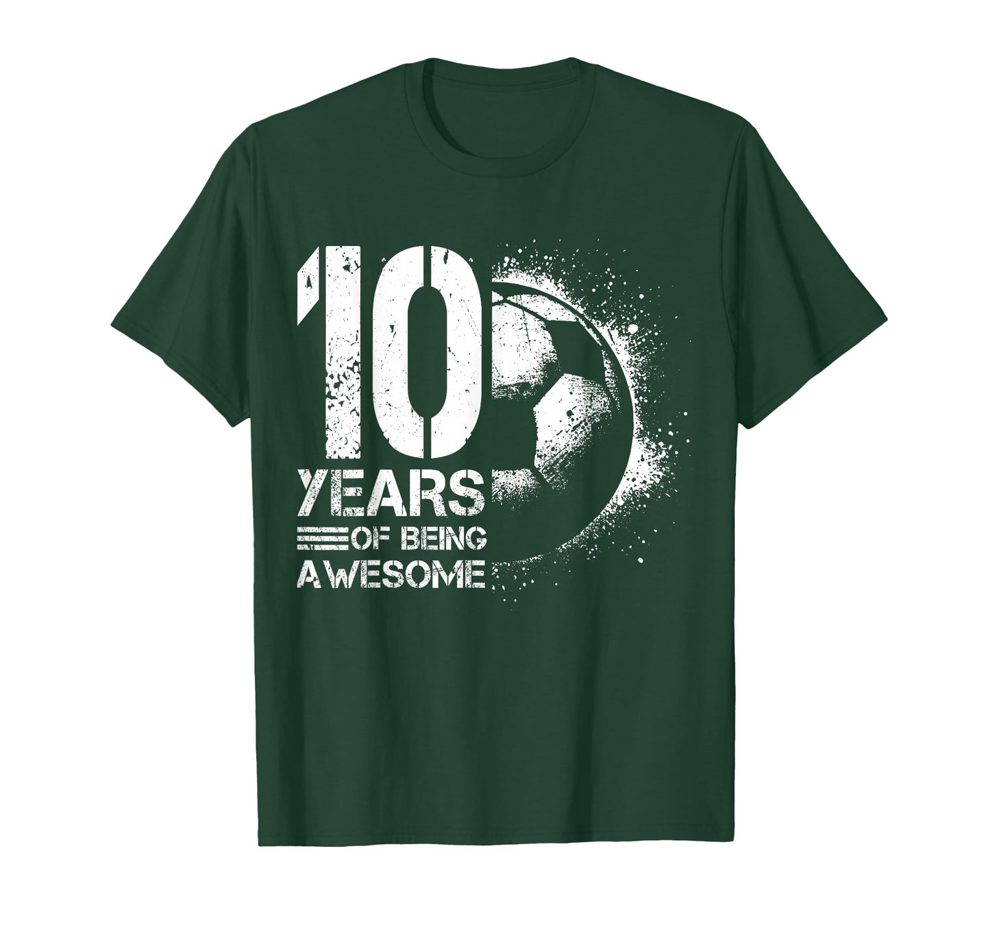 10th Birthday Boy Girl Soccer Player Football 10 Years Old T-Shirt