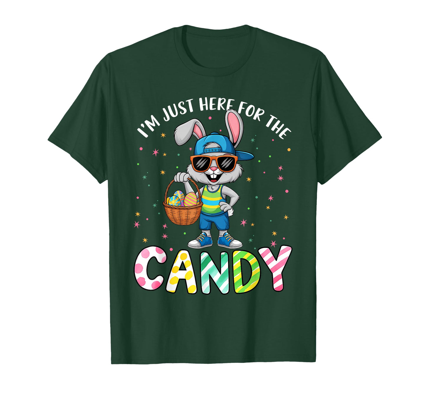 Kids Boys Im Just Here for The Candy Easter Kid Boy Toddler T-Shirt