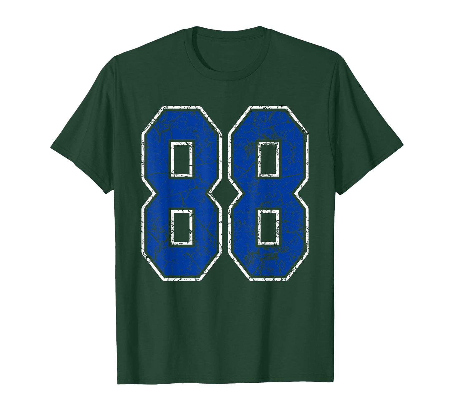 Royal Blue and White Number 88 Jersey Player Uniform #88 Fan T-Shirt