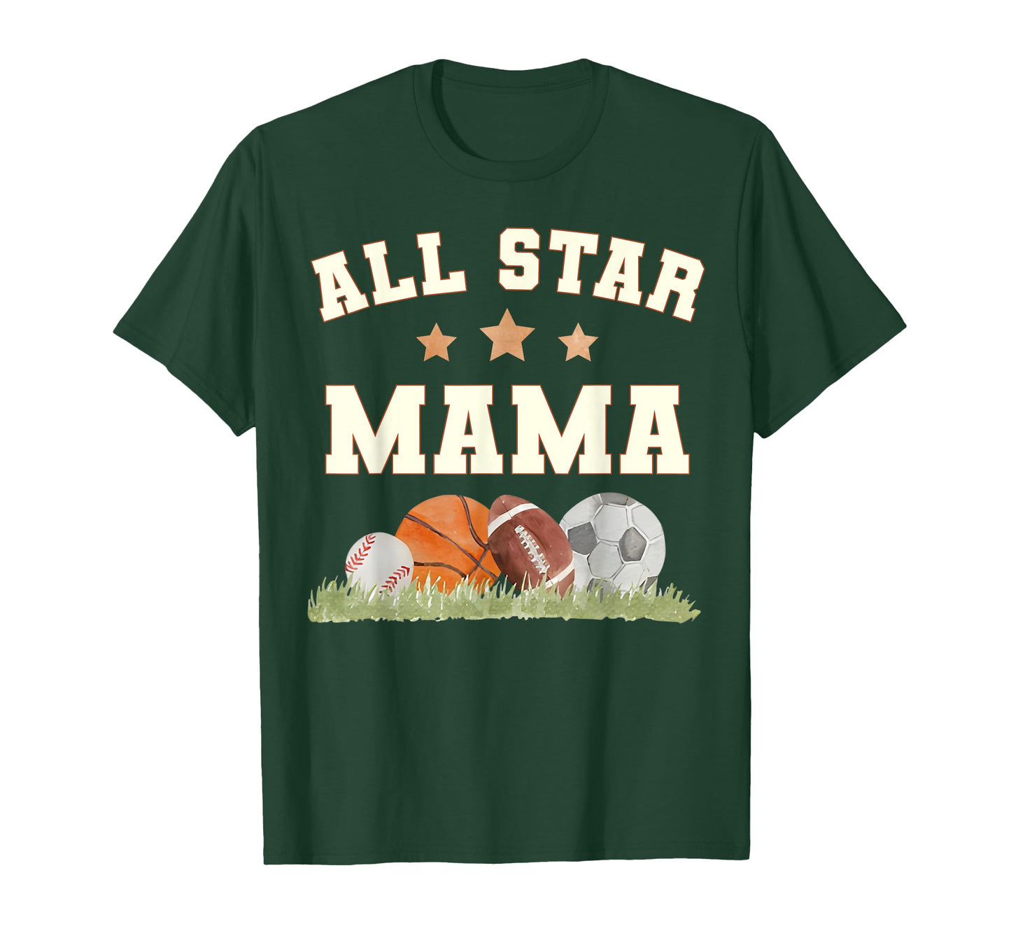 Mama of The Birthday Boy Basketball Football Soccer Sport T-Shirt