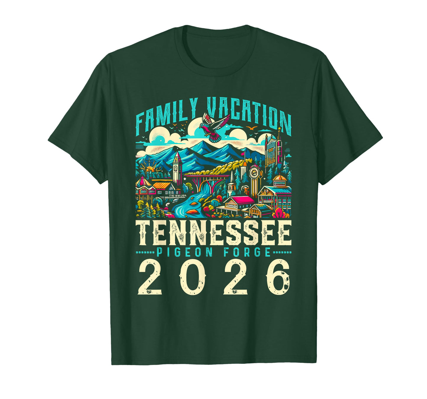 Tennessee Smoky Mountains Family Vacation 2026 Pigeon Forge T-Shirt