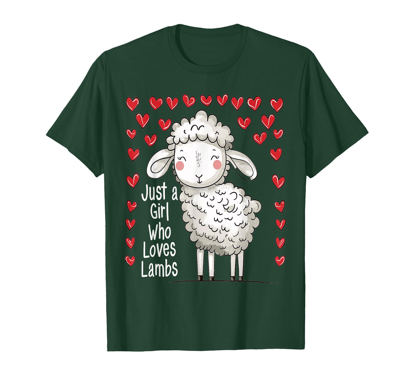 Cute Lamb Lovers Gift For Girls Just A Girl Who Loves Lambs T-Shirt