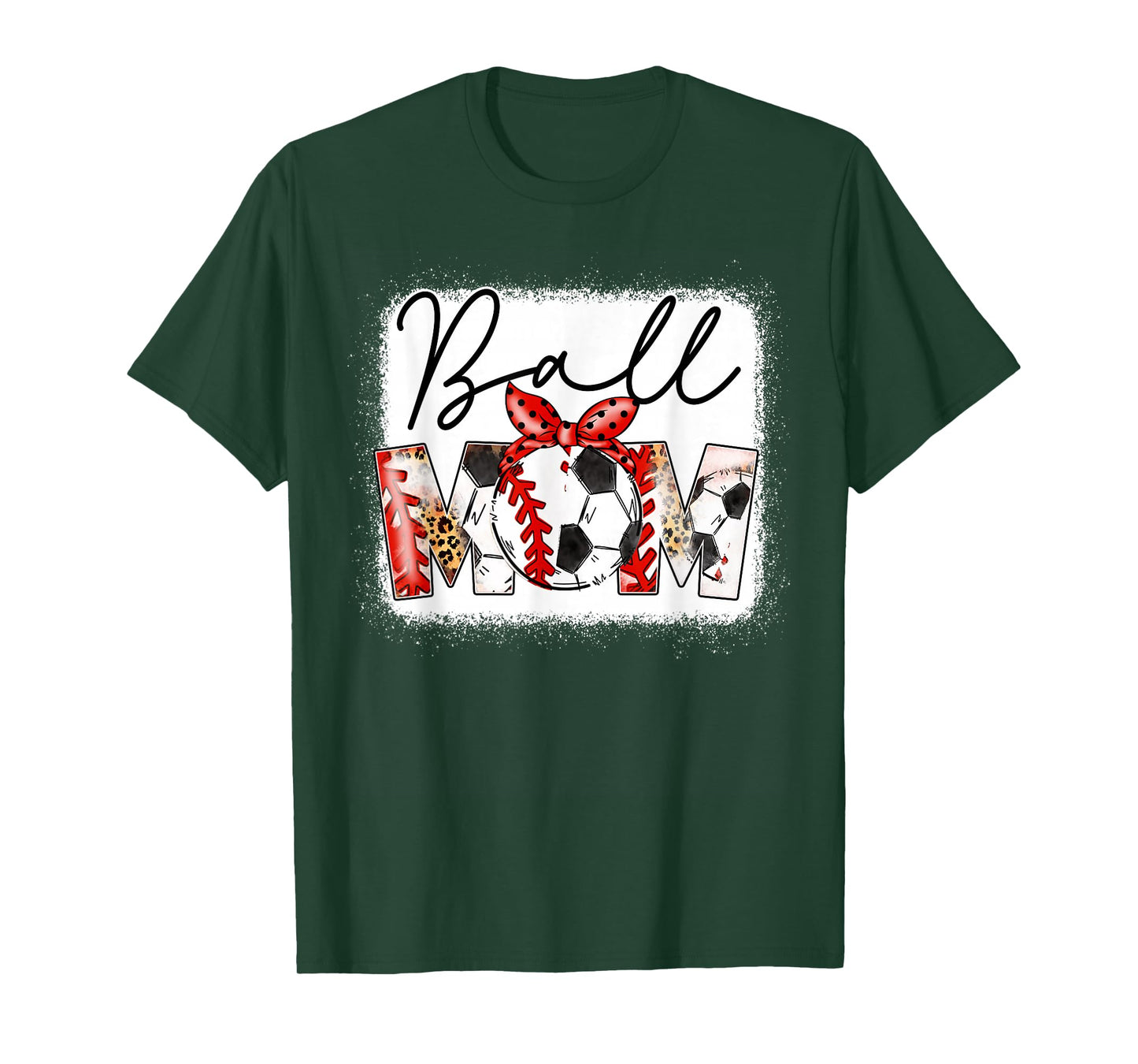 Mom Of Both Heart Soccer Baseball Sports Mom Mother's Day T-Shirt
