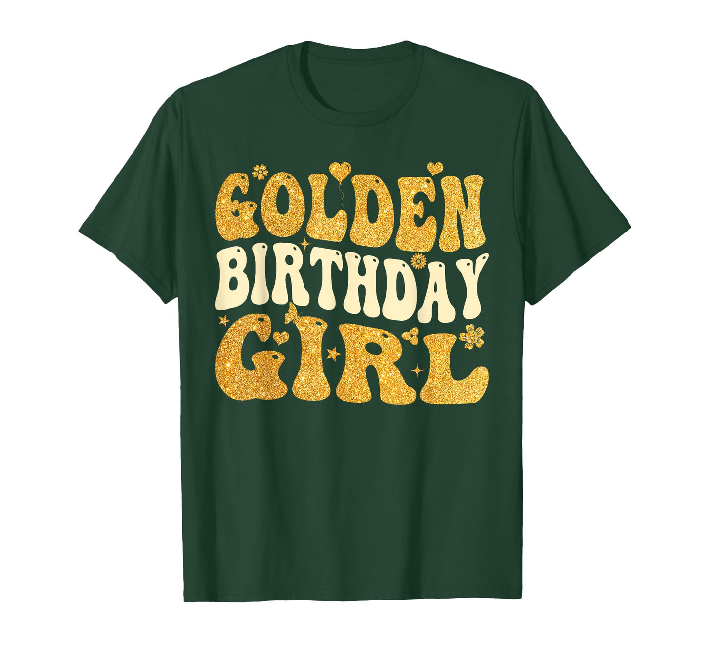 Golden Birthday Girl Era Women Kids Groovy T-Shirt