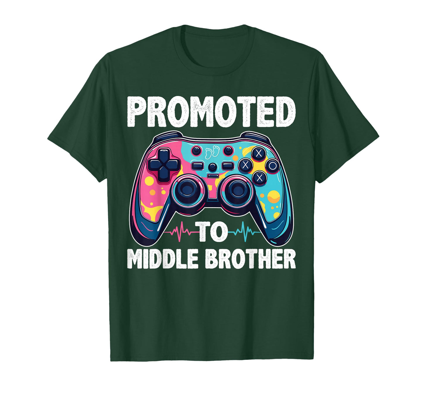 Video Gamer Gender Reveal Party Promoted To Middle Brother T-Shirt