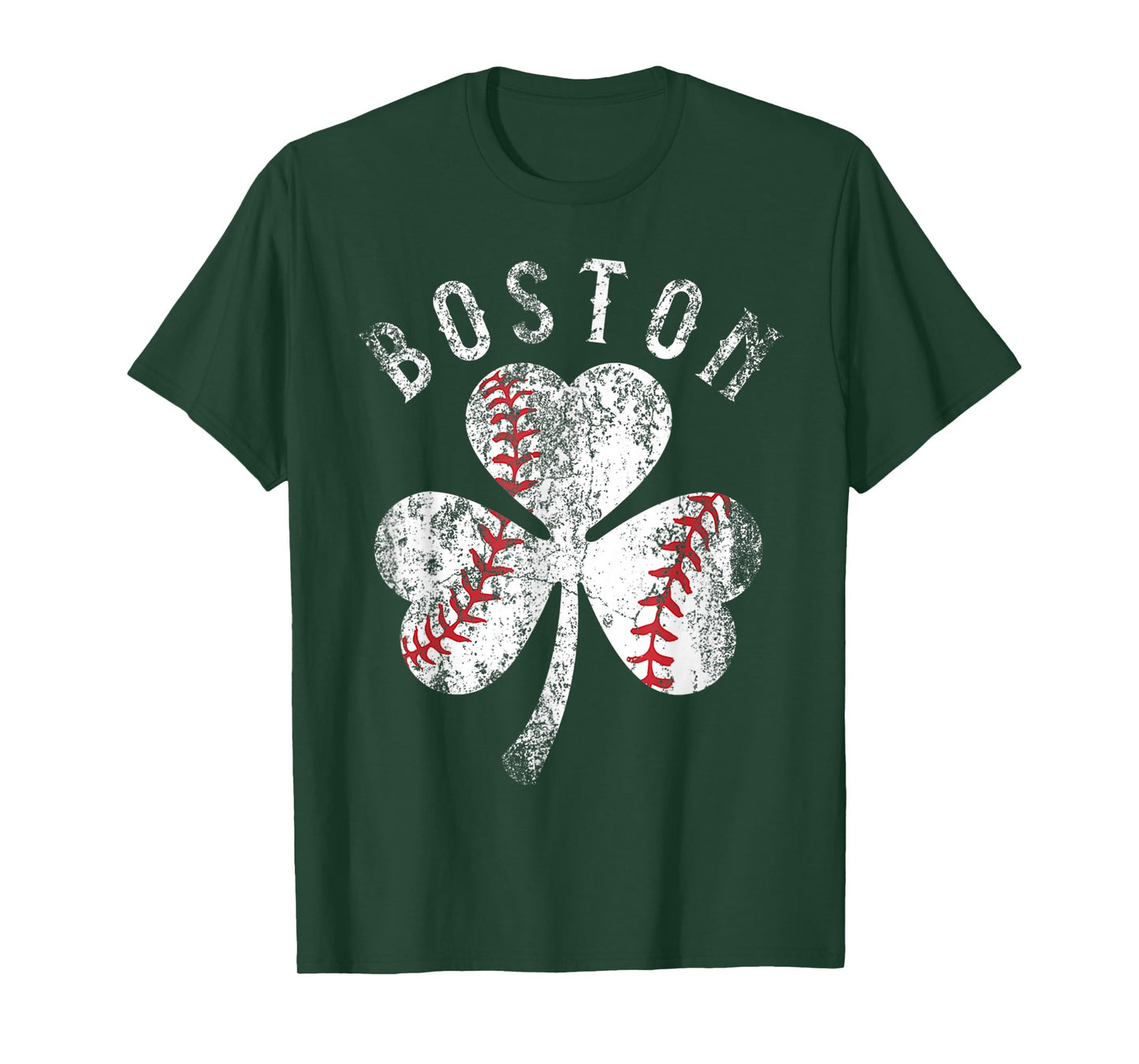 Vintage Boston St Patrick's Day Irish Shamrock T-Shirt
