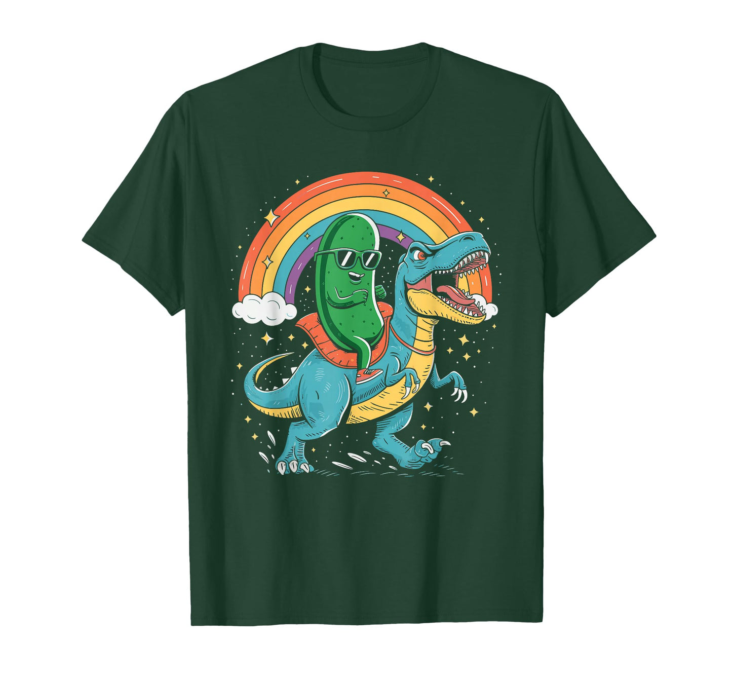 Pickle Riding Dinosaur T-Shirt