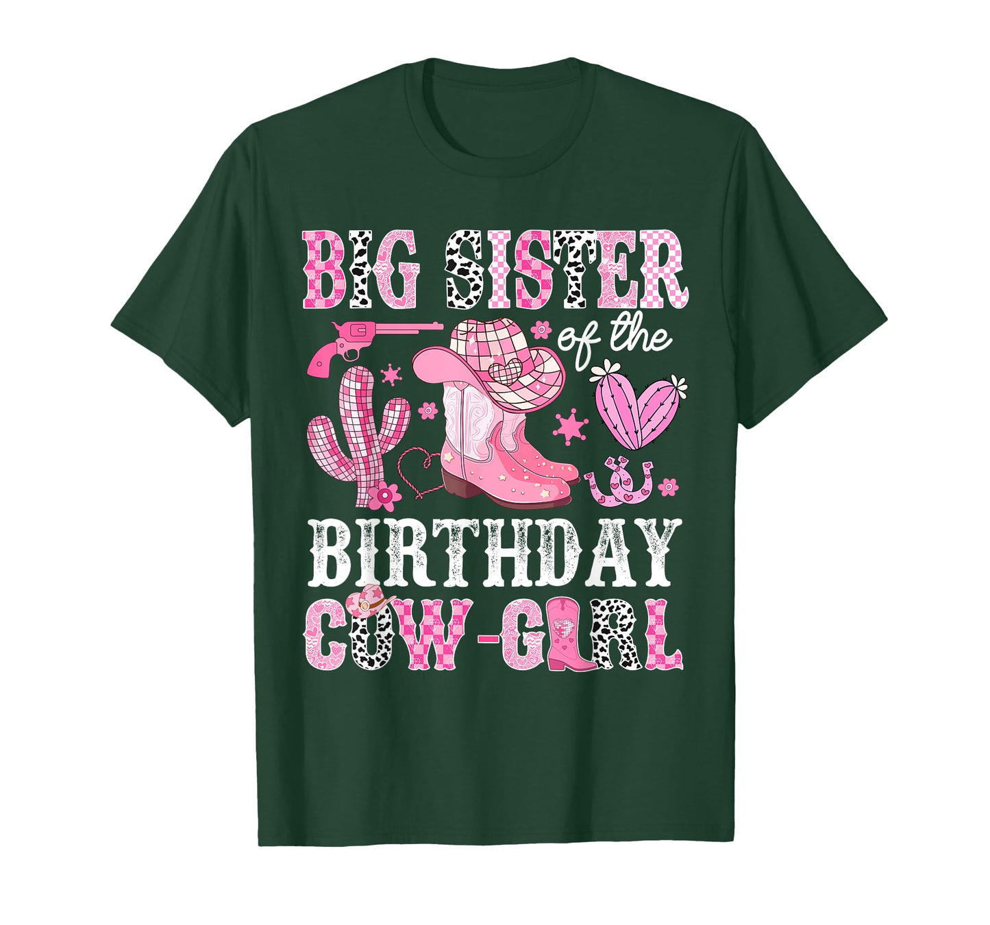 Big Sister Of The Birthday Cow-Girl Rodeo Cowgirl Bday T-Shirt