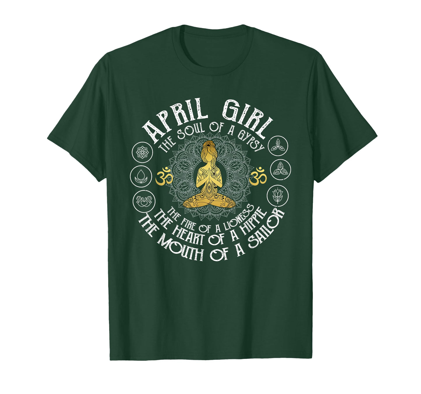 April Girl Witch Soul Funny Cute Vintage Birthday April Yoga T-Shirt