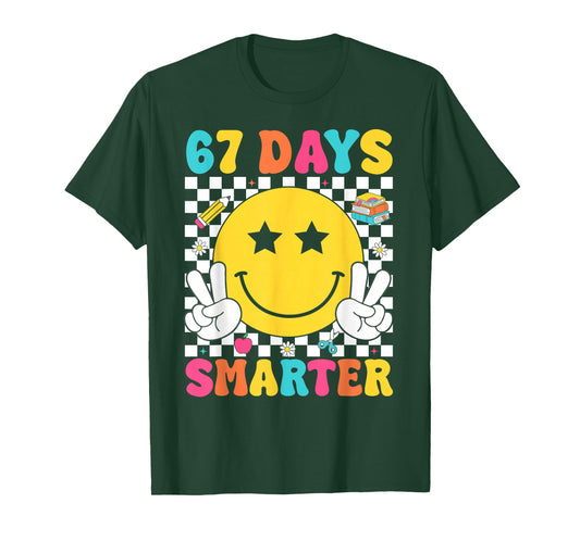 67 Days Smarter 67 Meme 6 7 Numbers Six Seven Teacher Kids T-Shirt