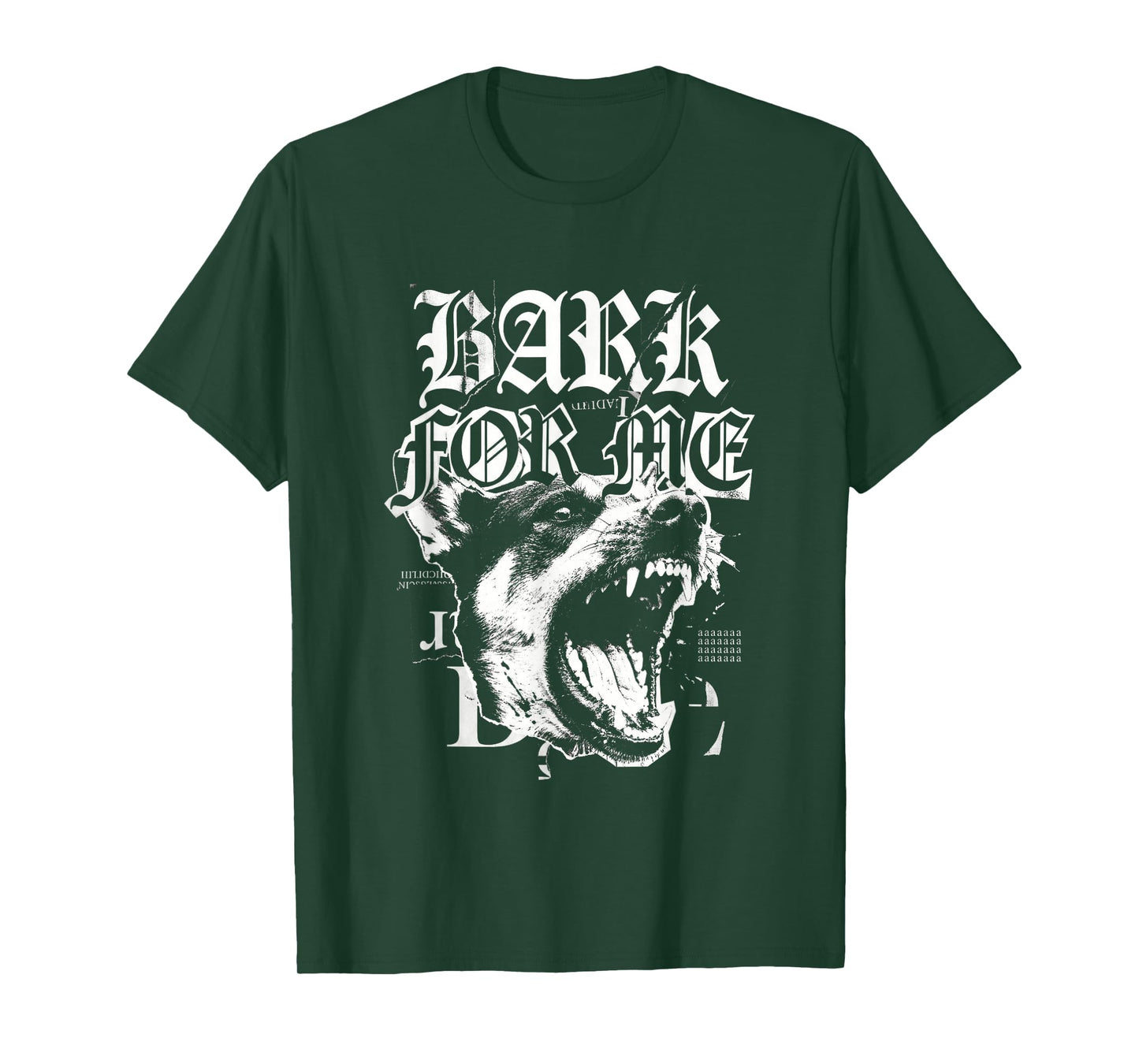 Bark for Me Snarling Wolf Gothic Grunge Edgy Aesthetic T-Shirt