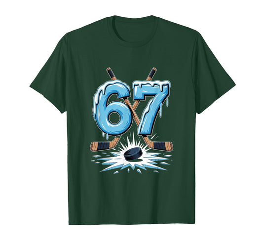 67 Six Seven Hockey Lovers Funny Meme Boys Men Women T-Shirt