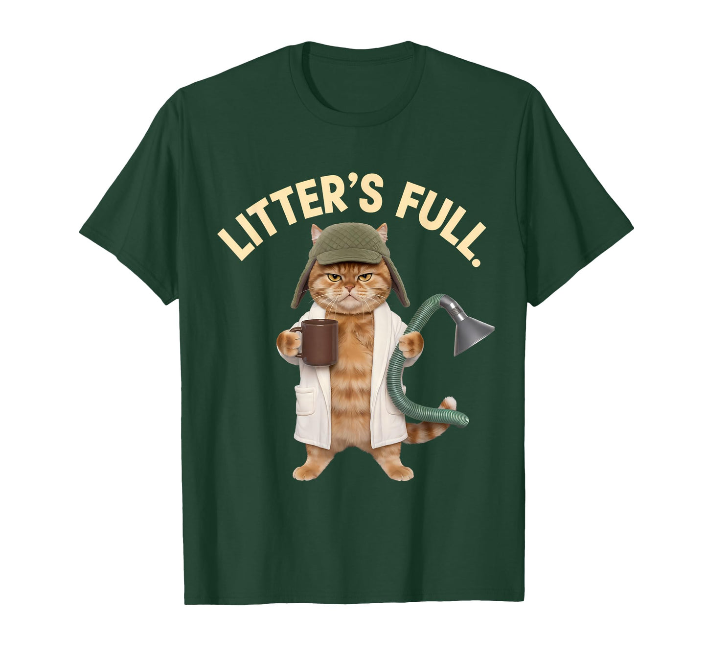 Litter’s Full Funny Cat Parody Christmas Humor Quote T-Shirt