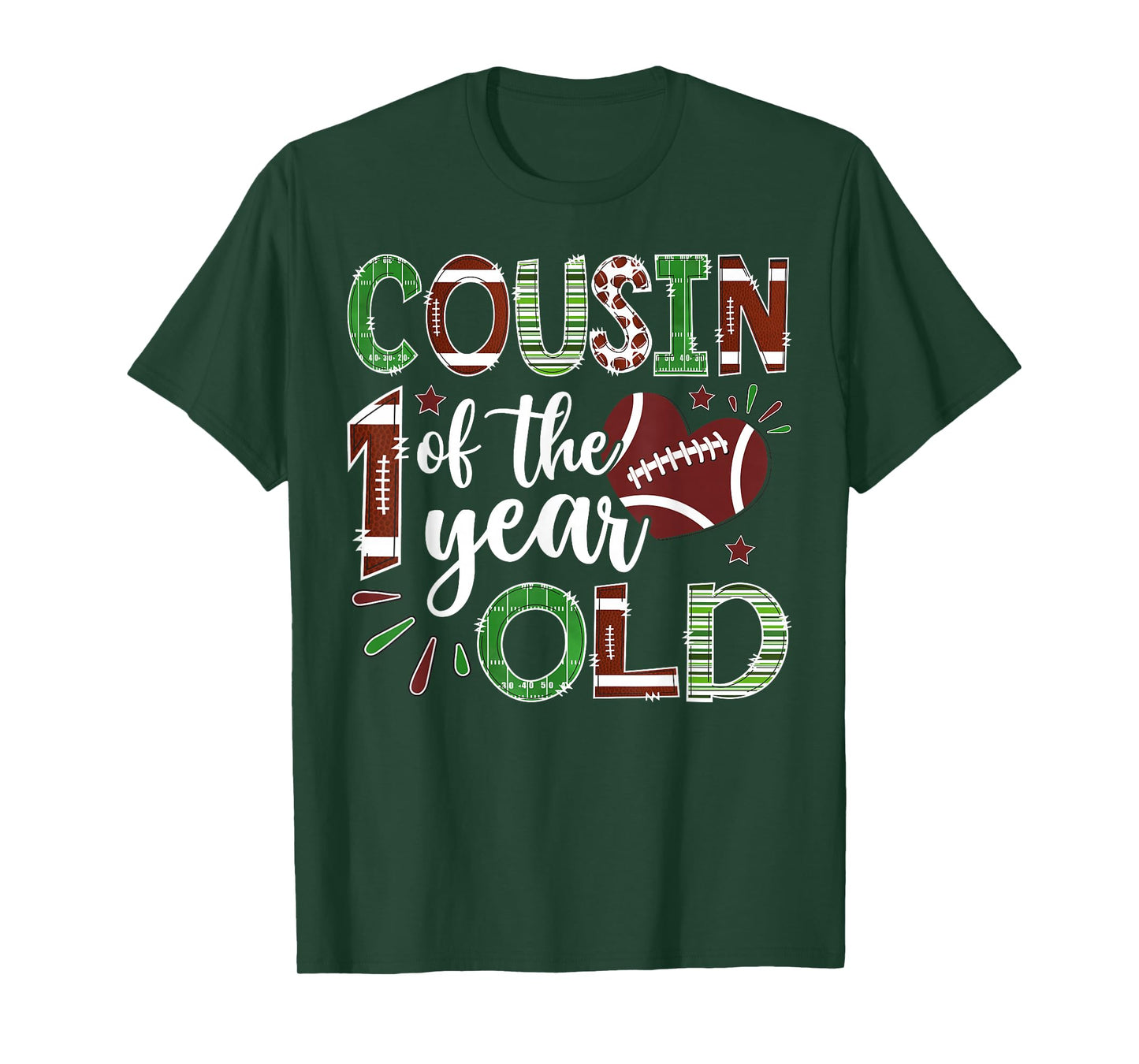 Cousin of The 1 Year Old Football First Birthday Boy T-Shirt