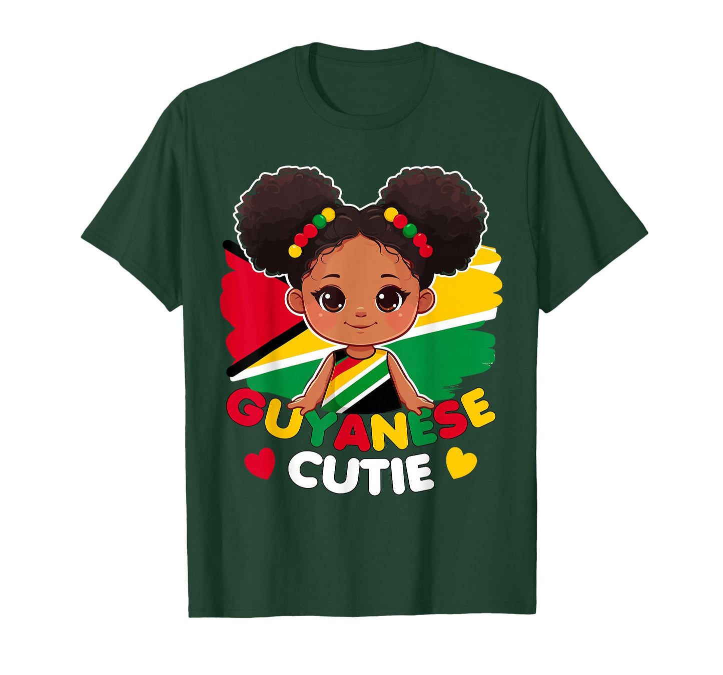Guyanese Cute Guyana Flag Princess, Toddler, Kids, Girls T-Shirt