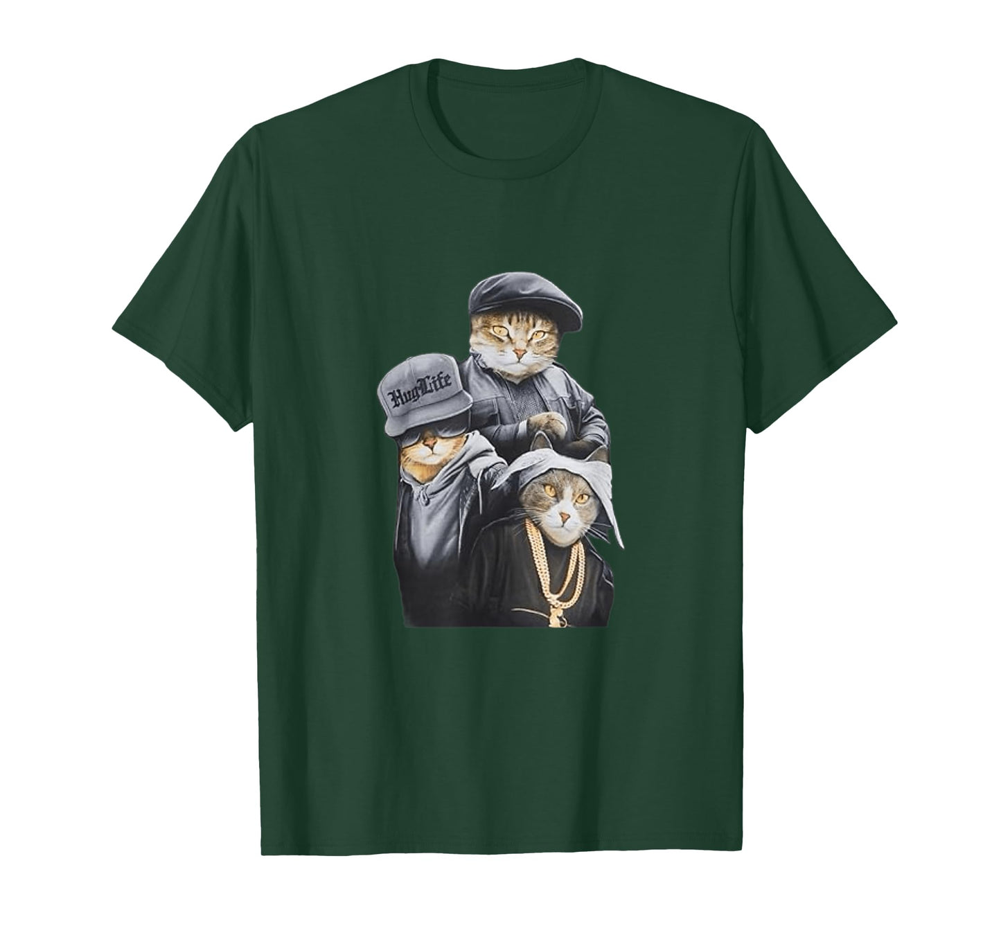 Funny Cat Trio Gangster Thug Cat T-Shirt
