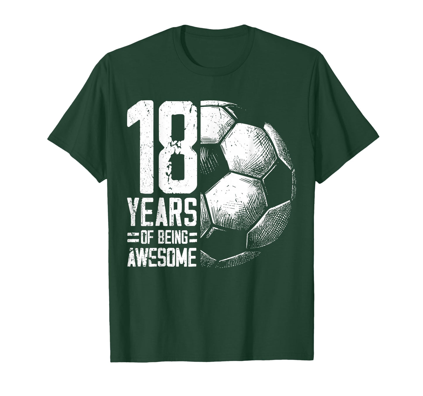 18th Birthday Boy Girl Soccer Player Football 18 Years Old T-Shirt