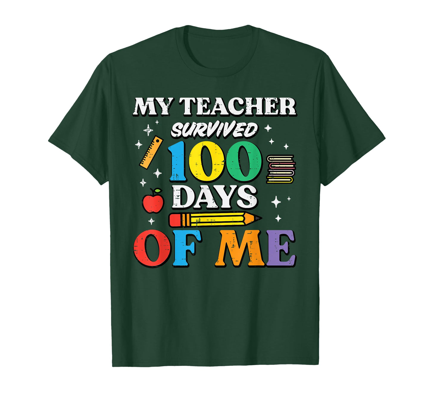 My Teacher Survived 100 Days of School of Me 100th Day Kids T-Shirt