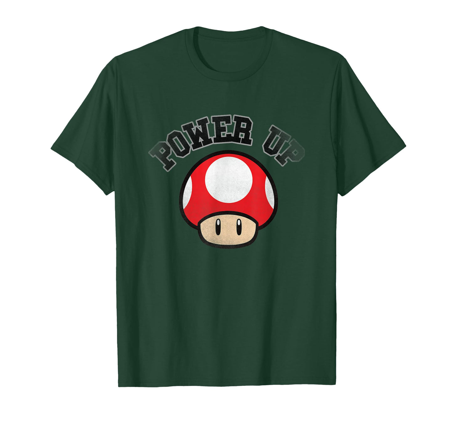 Super Mario Power Up Red Mushroom Distressed T-Shirt