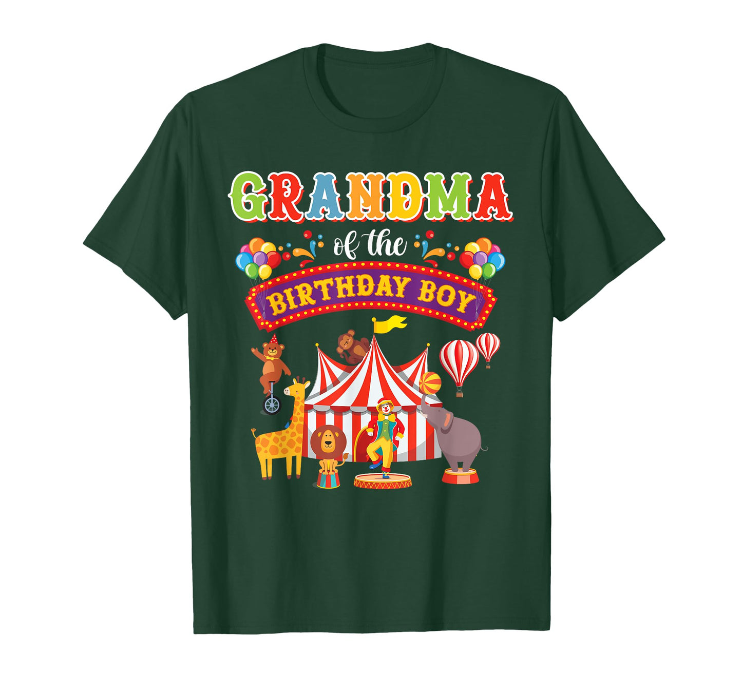 Grandma Of The Birthday Boy Carnival Circus 1st Birthday T-Shirt