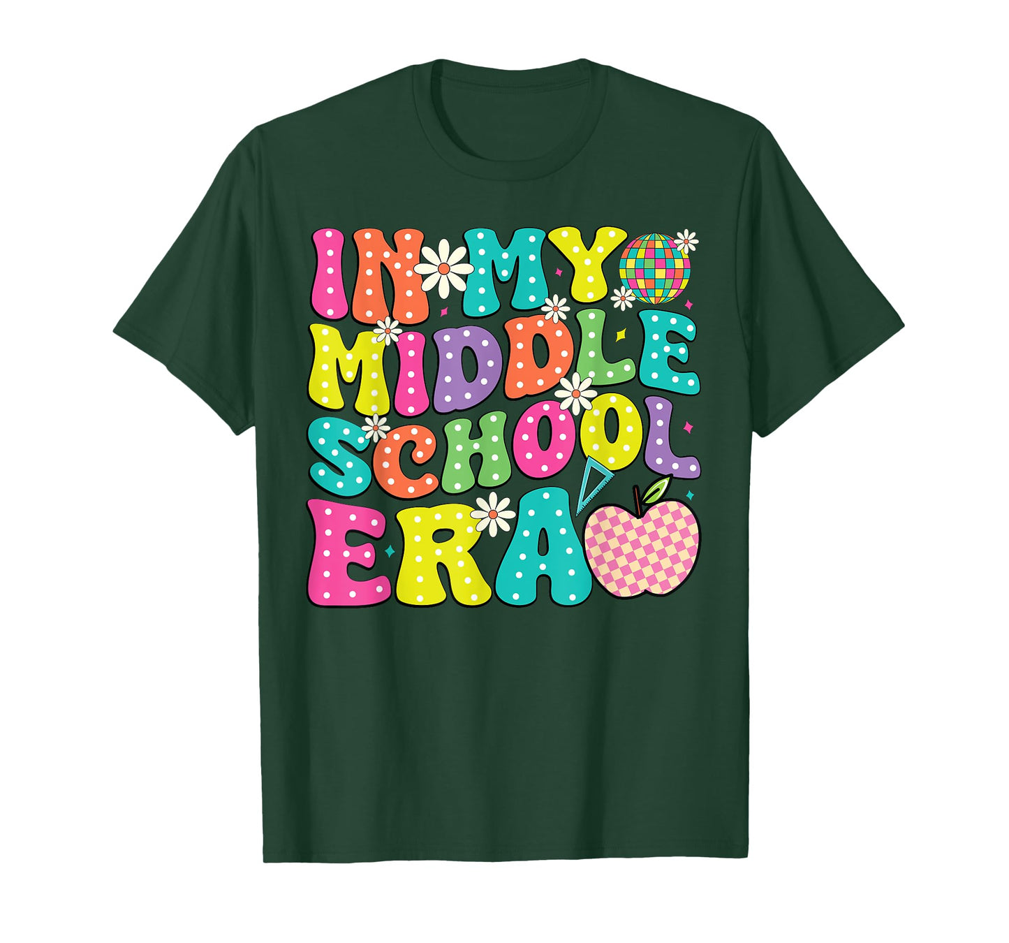 Groovy In My Middle School Era Back To School Teacher T-Shirt
