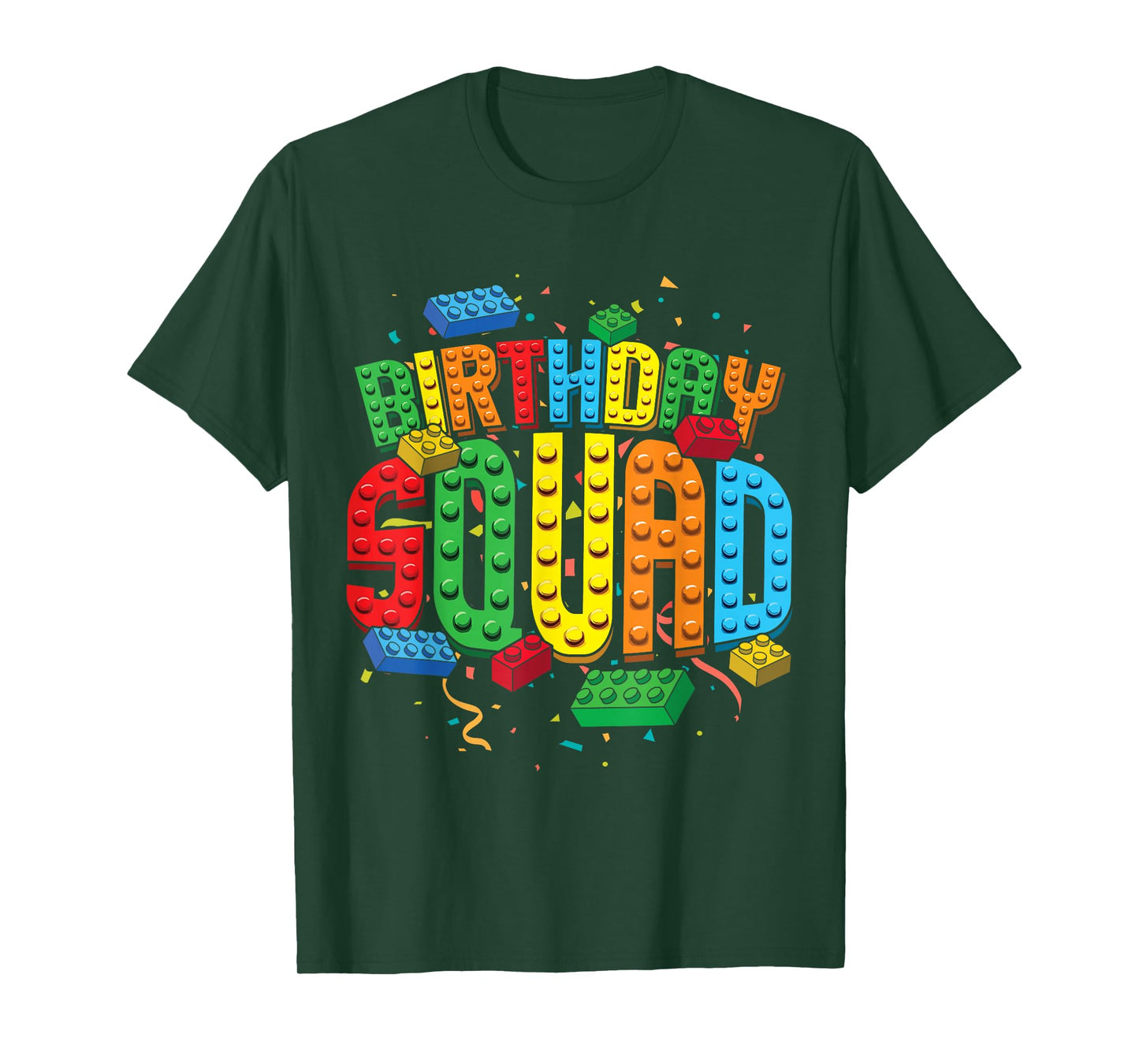 Birthday Squad Playing Bricks Brick Builder Block Building T-Shirt