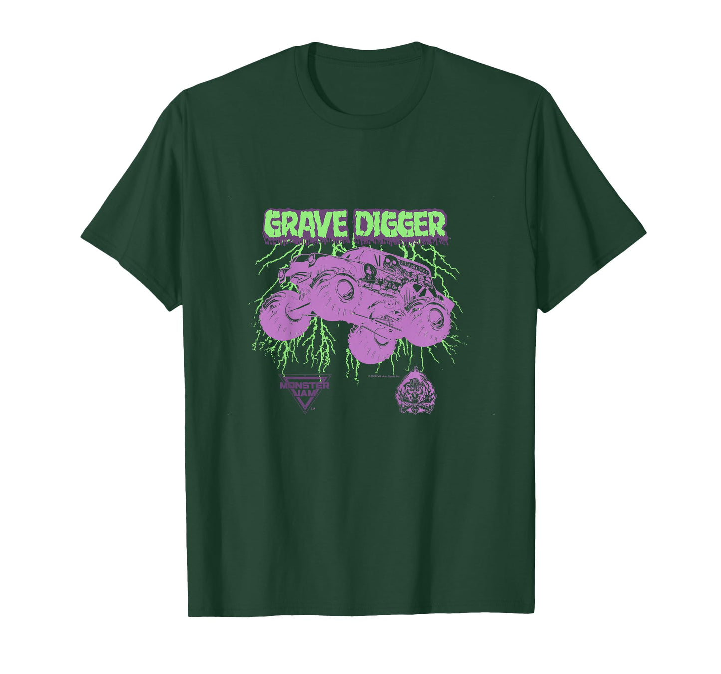Monster Jam Kids Grave Digger Lightning T-Shirt