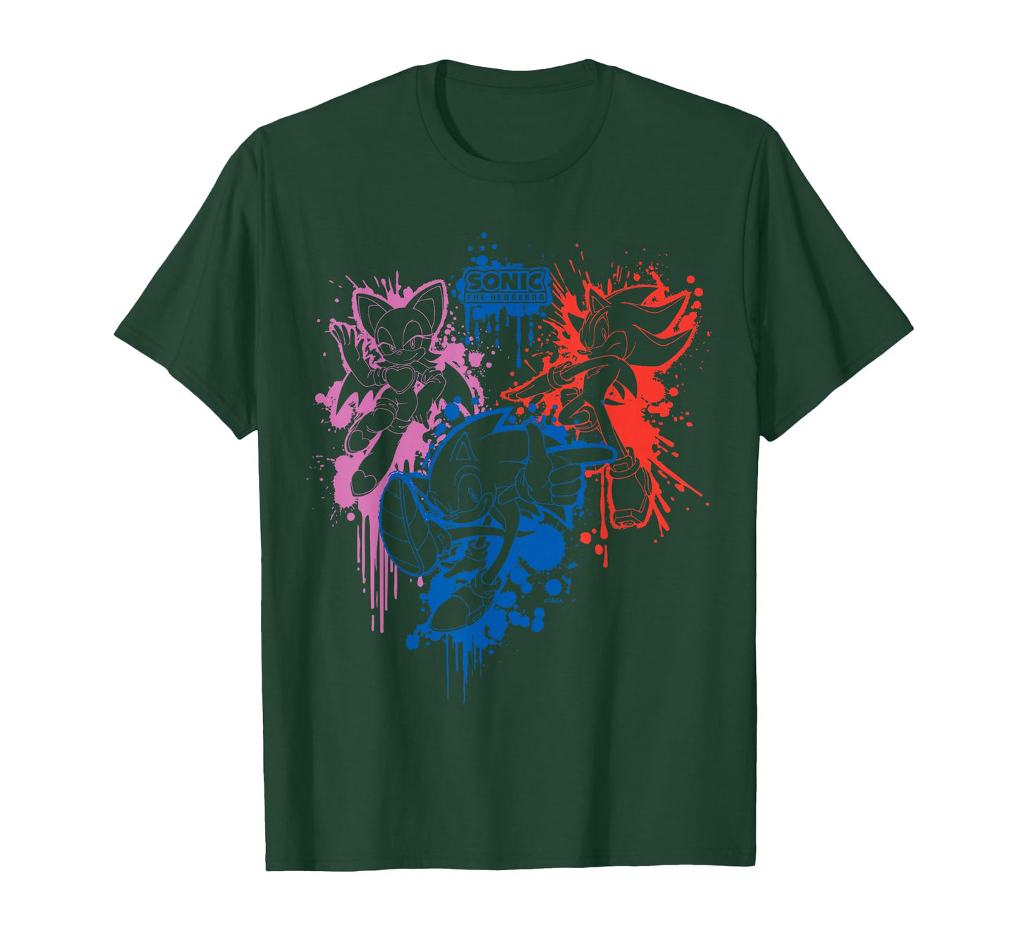 Sonic the Hedgehog - Spray Paint (Rouge, Sonic, Shadow) T-Shirt