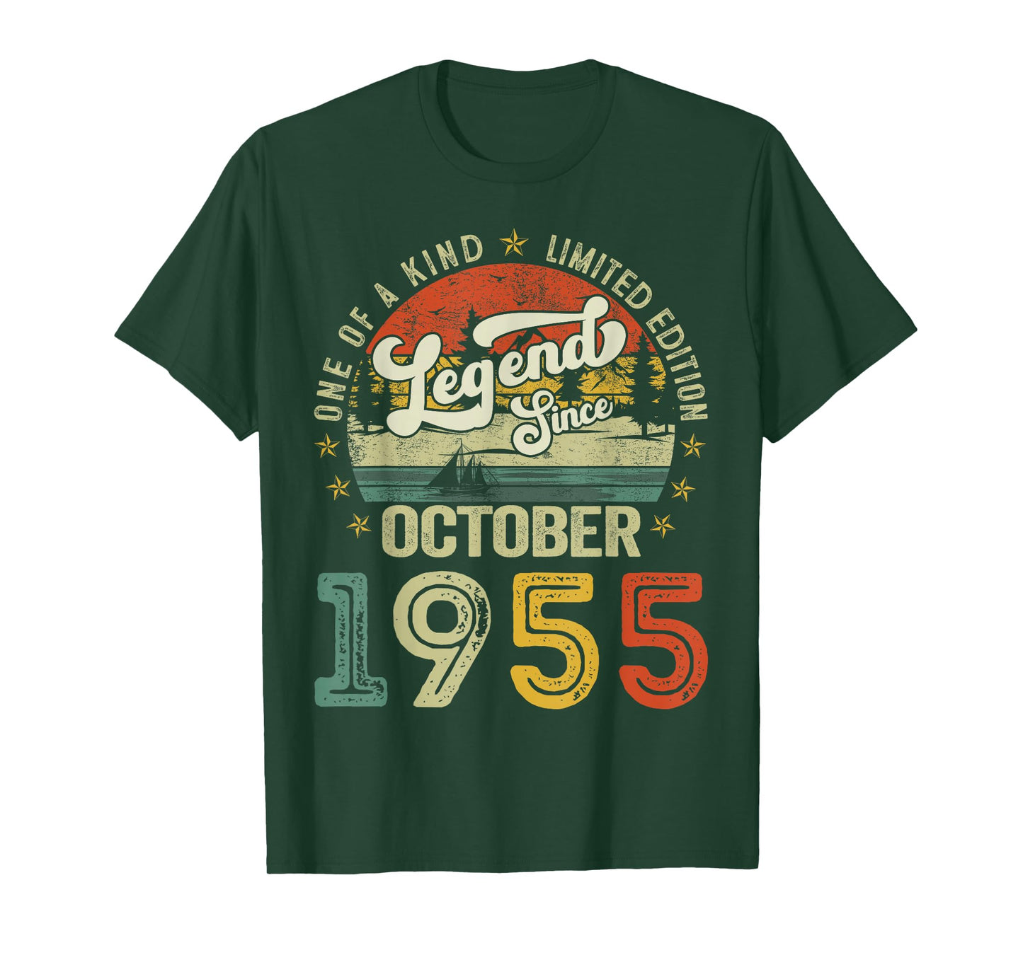 Legend since October 1955 70 Years Old 70th Birthday Men Dad T-Shirt