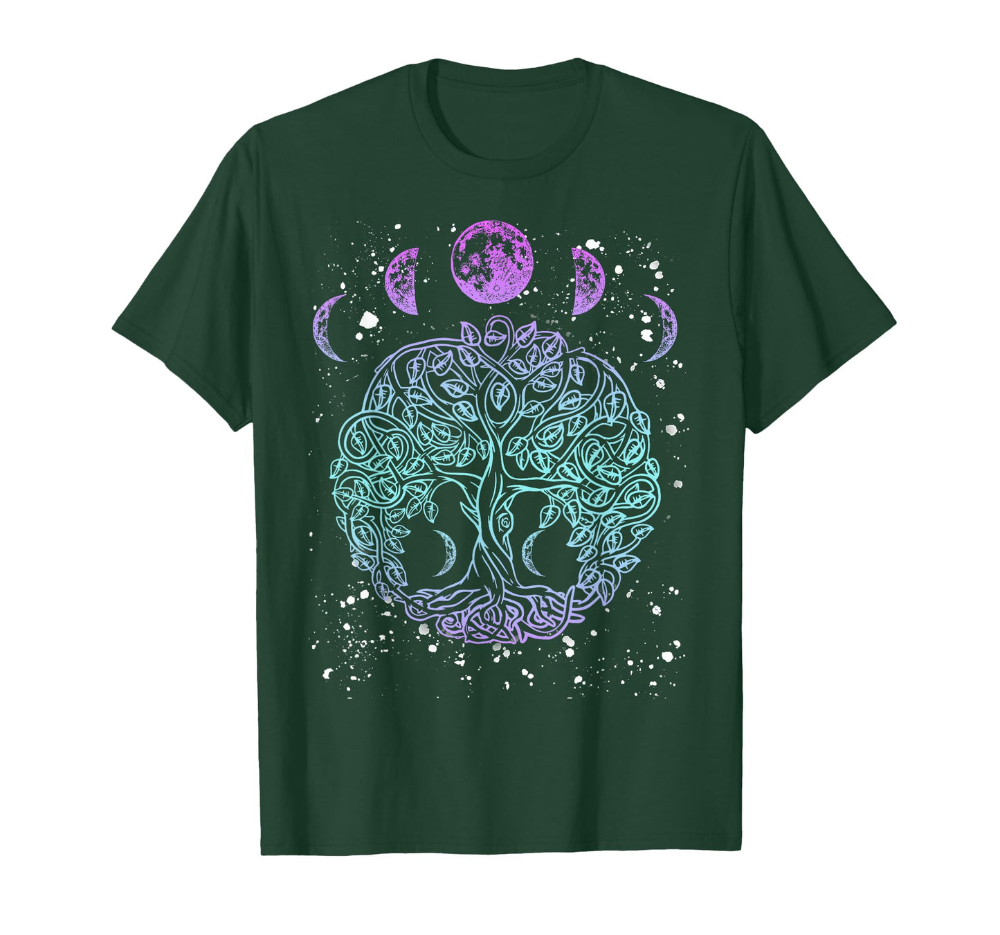 Moon Phases Tree of Life - Viking Pagan Wicca T-Shirt