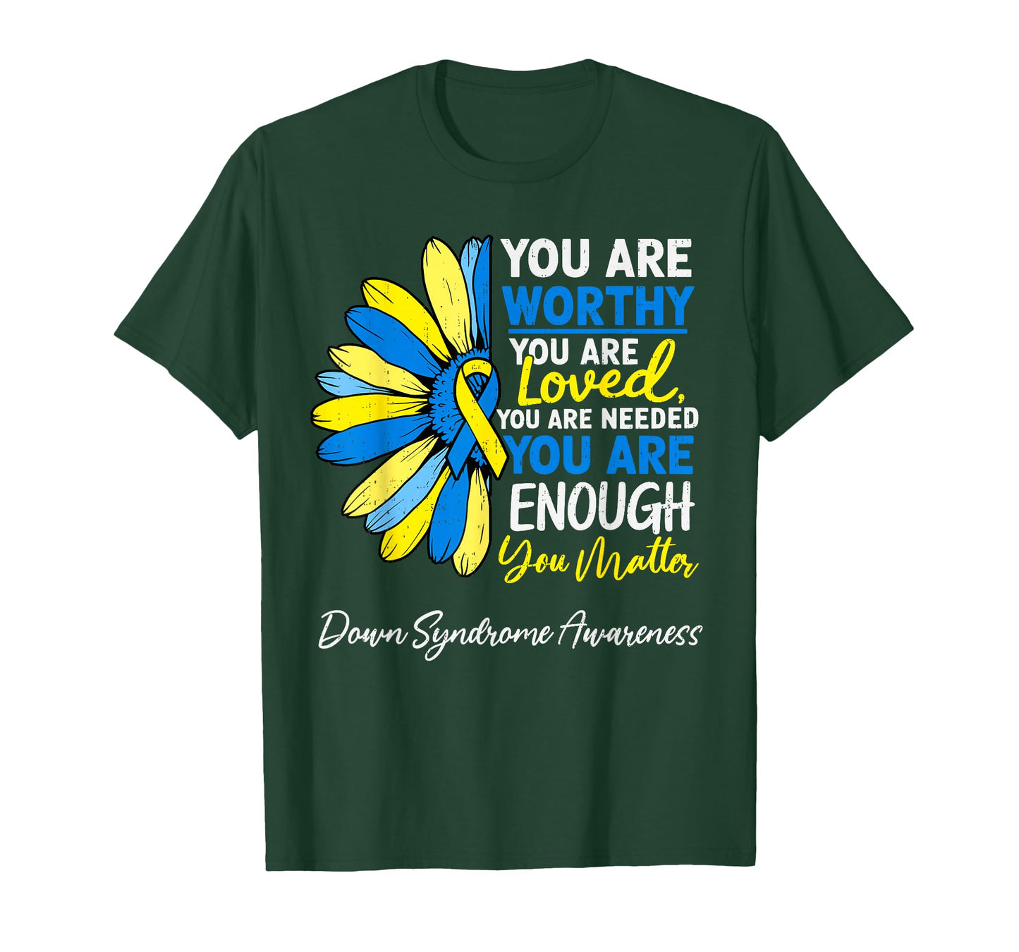 Motivational World Down Syndrome Awareness 321 Womens Girls T-Shirt