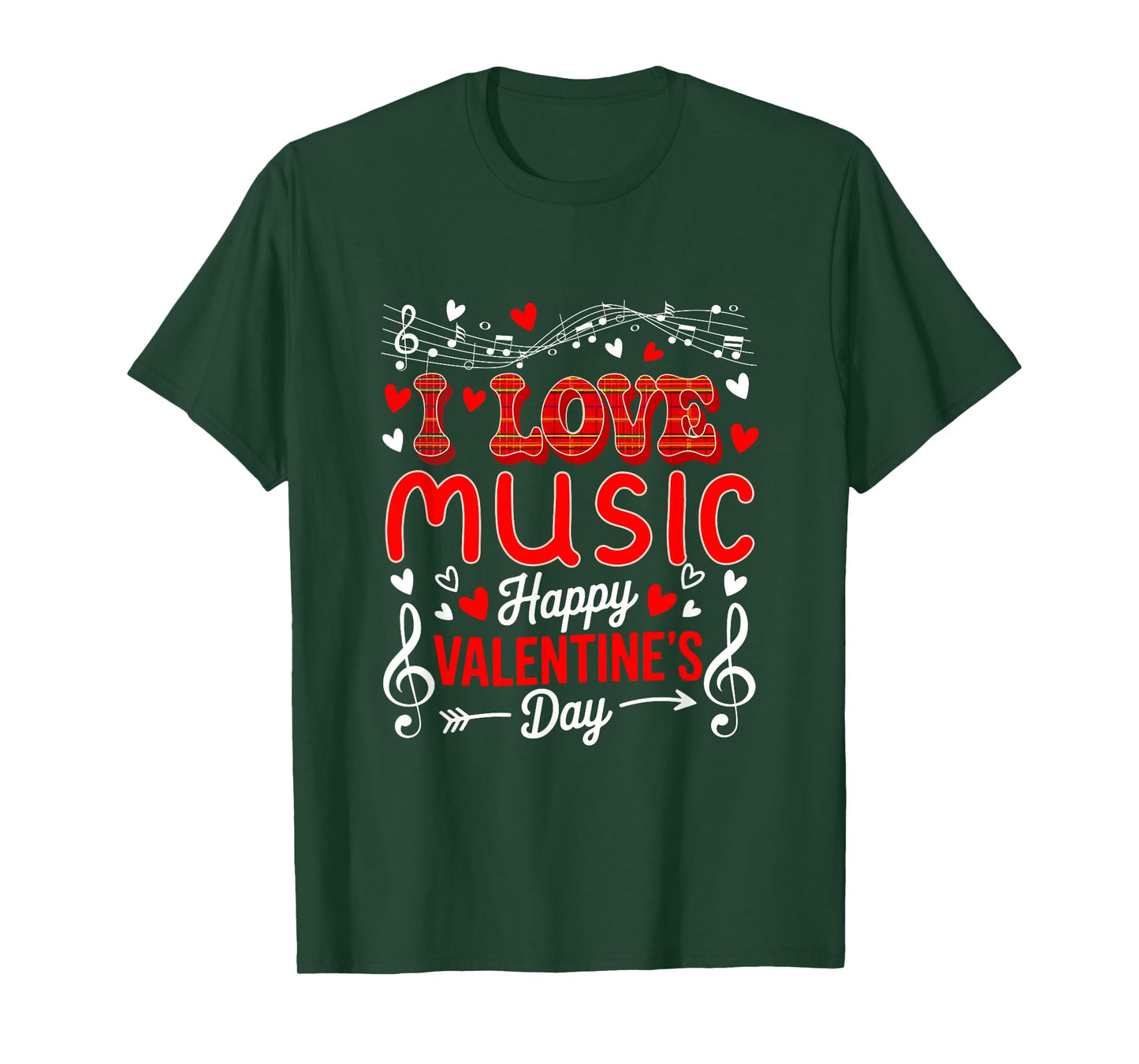 Love Music Happy Valentine's Day Music Teacher Students T-Shirt