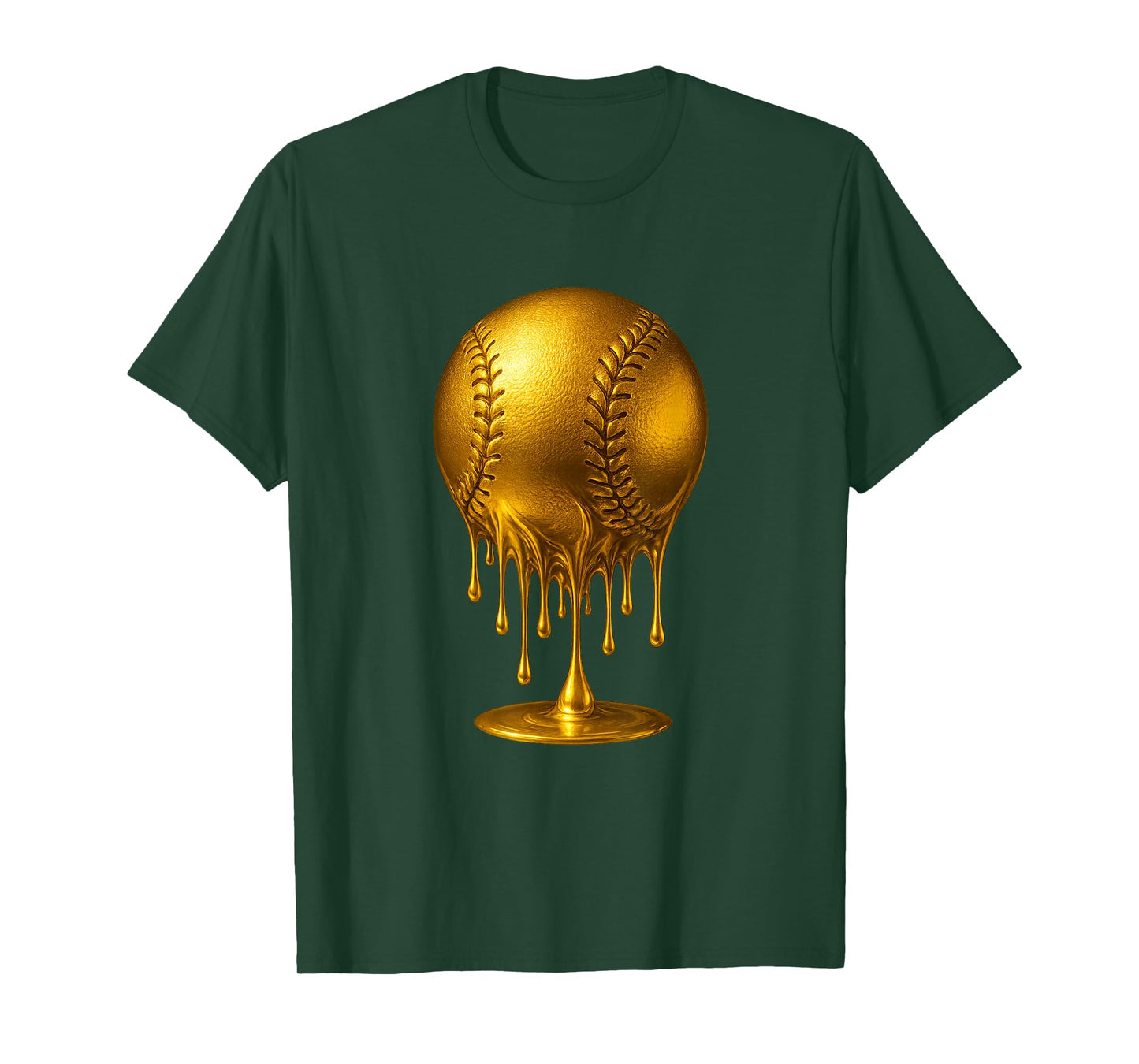 Dripping Gold Drip Baseball Game Day Player Coach Baller T-Shirt