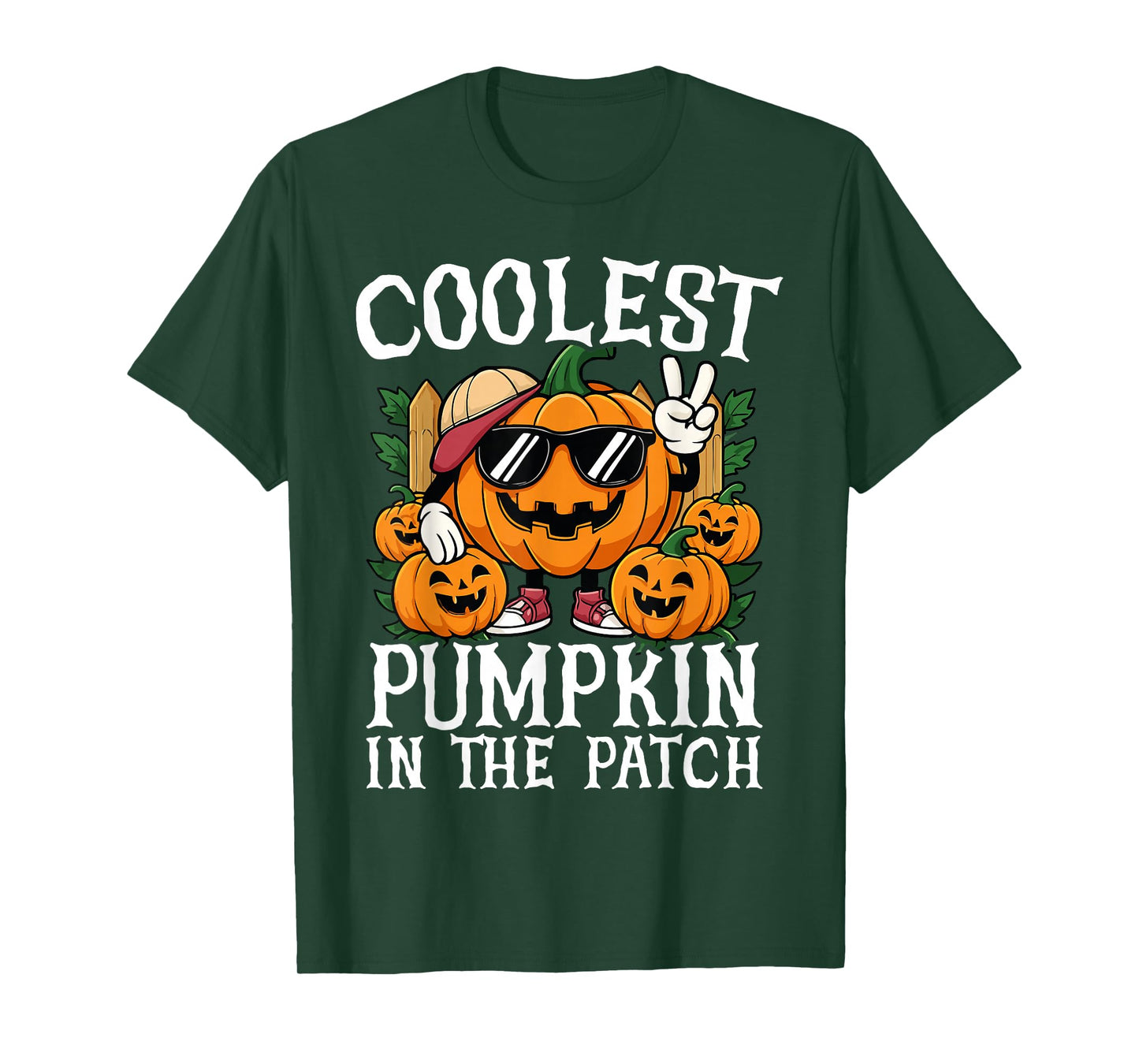 Funny Halloween Boys Men Kids Coolest Pumpkin In The Patch T-Shirt