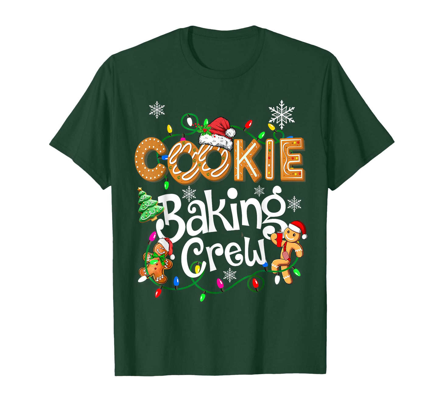 Cookie Baking Crew Cooking Lover Santa Xmas Gingerbread T-Shirt